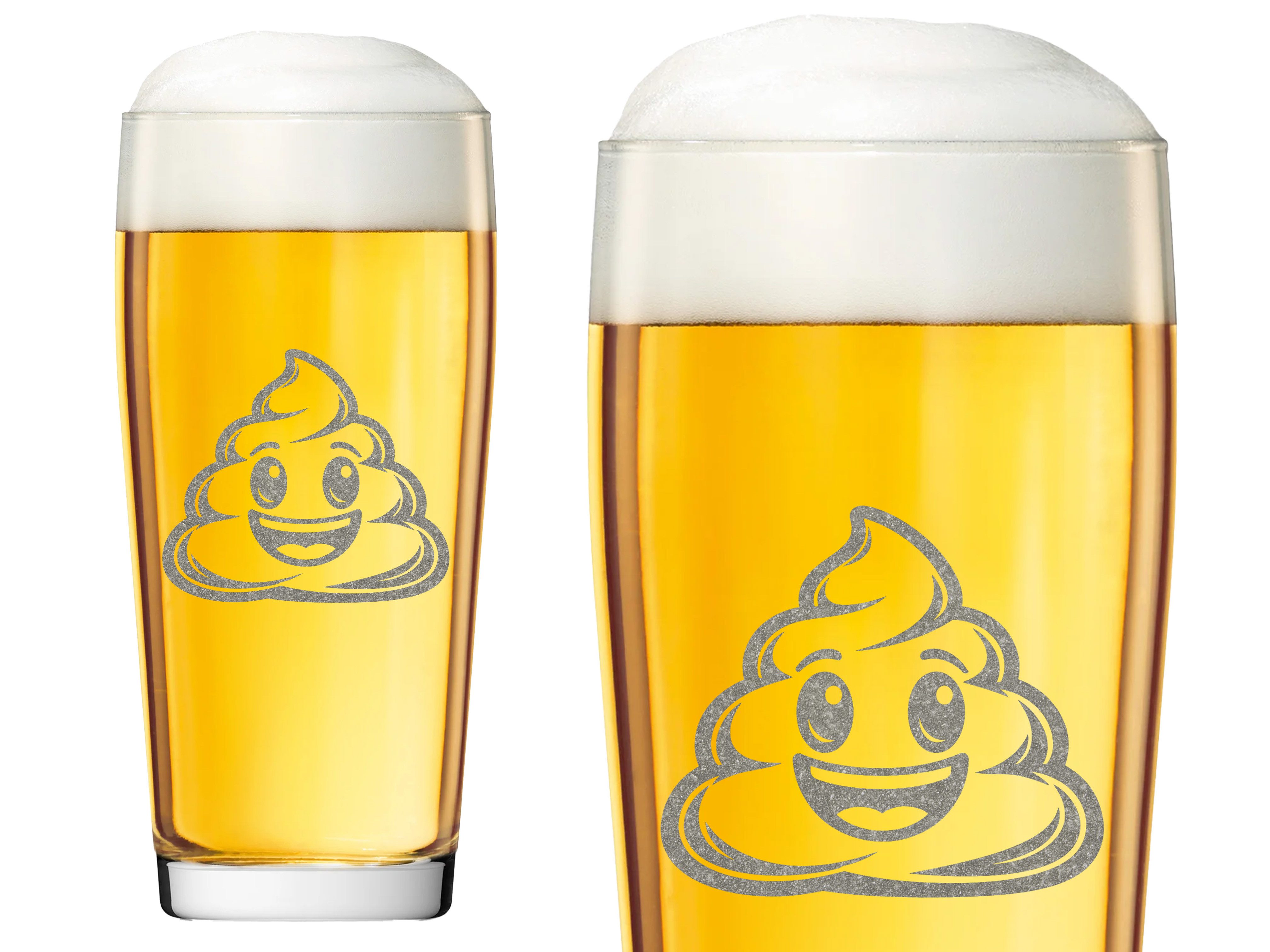 Valhalla Bierglas Kackhaufen Bierglas 500ml – Spülmaschinenfest, 1-tlg., Glas, Atemberaubende Darstellung