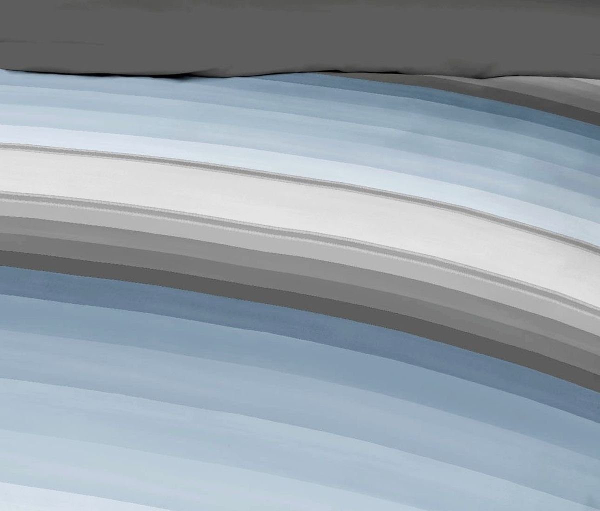 Kaeppel Bettwäsche Kaeppel Linon Renforcé Bettwäsche 2 tlg. Continue Taube Blau Grau, Renforcé, 2 teilig, elegante Bettwäsche mit Streifenmotiv, Baumwolle