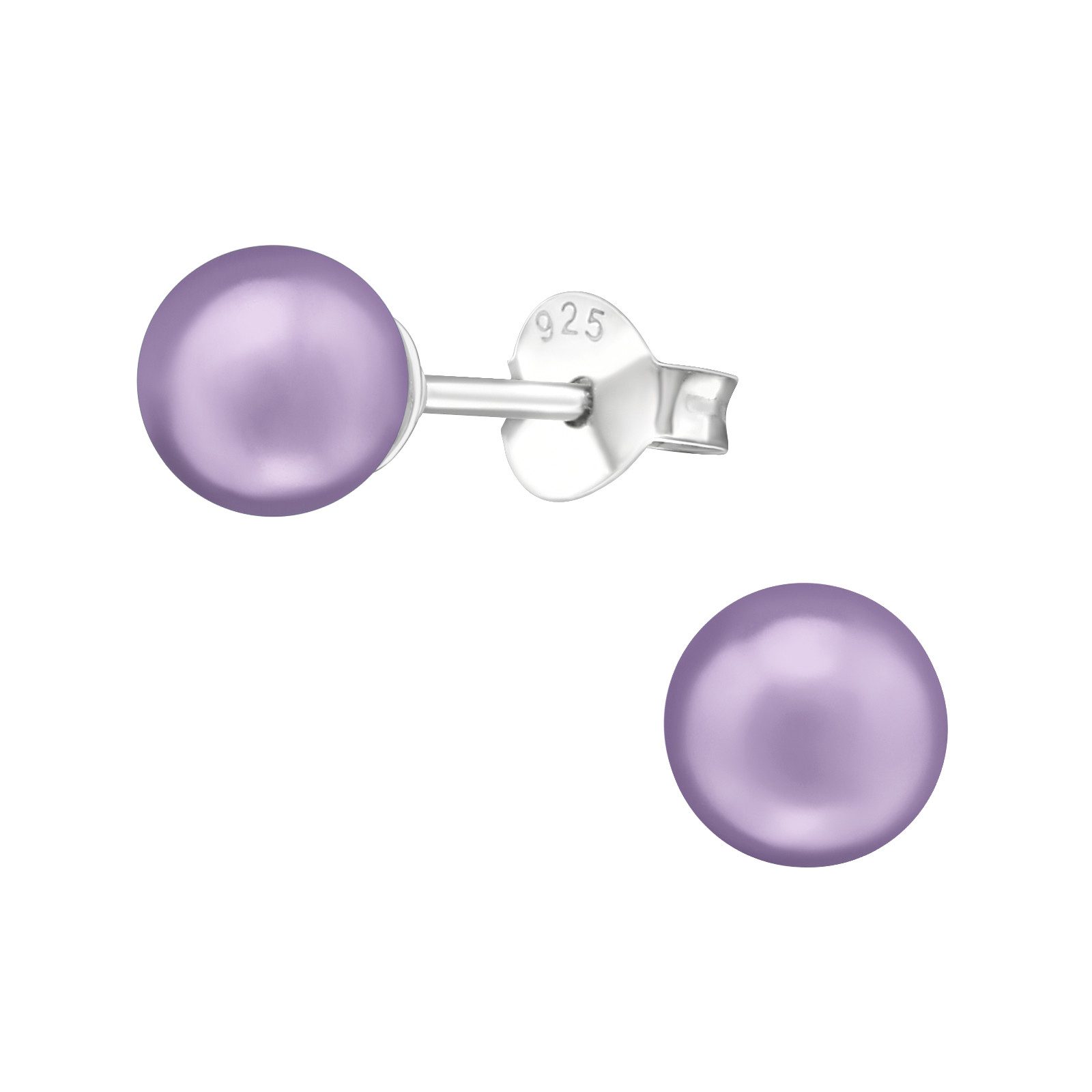 ALEXANDER YORK Paar Ohrstecker PERLE classic 6 mm I glossy light purple, 2- günstig online kaufen