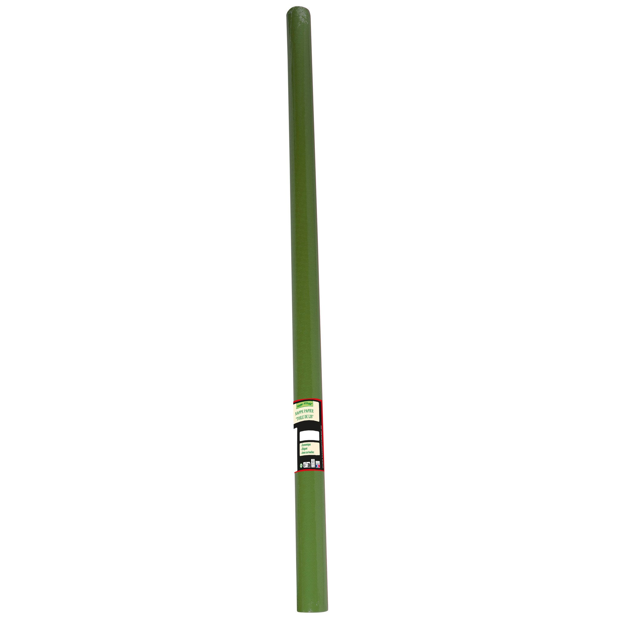 PROnappe Tischband 16x Tischdecke Rolle, geprägt, Leineneffekt 6x1,18m Olivgrün RG360690I
