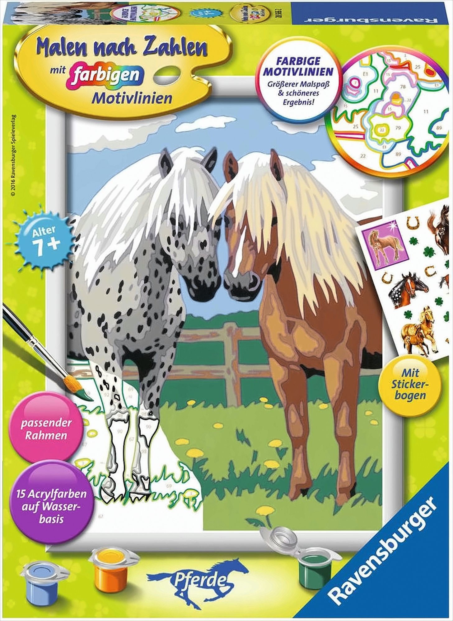 Ravensburger Spiel RAVENSBURGER SP Malen nach Zahlen Glückliche Pferde