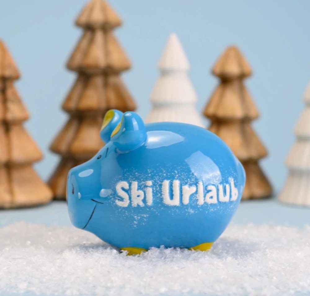 Sparschwein Company Spardose Sparschwein Company Sparschwein "Ski Urlaub" B12,5×H9×T9