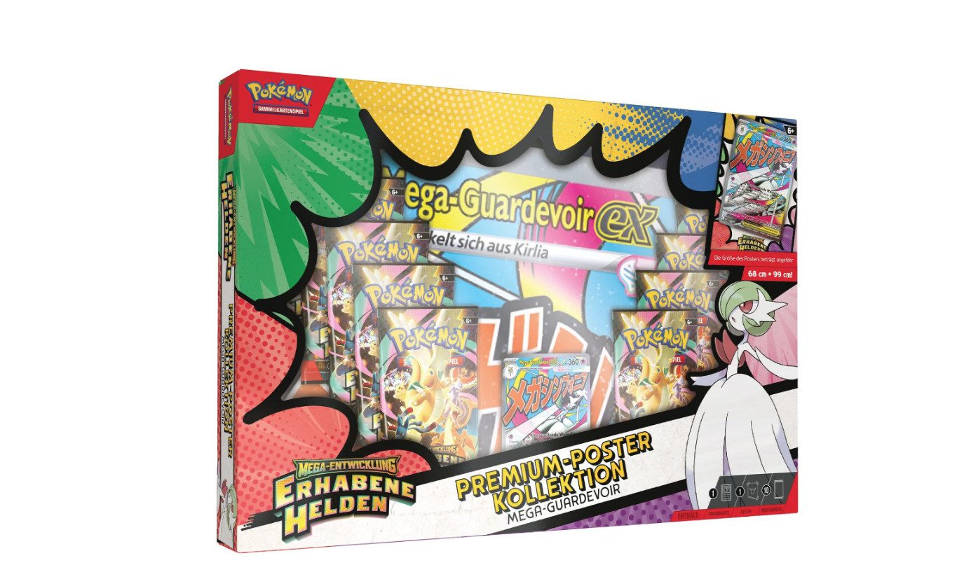 The Pokémon Company Sammelkarte Erhabene Helden Premium Poster Kollektion Lucario Guardevoir