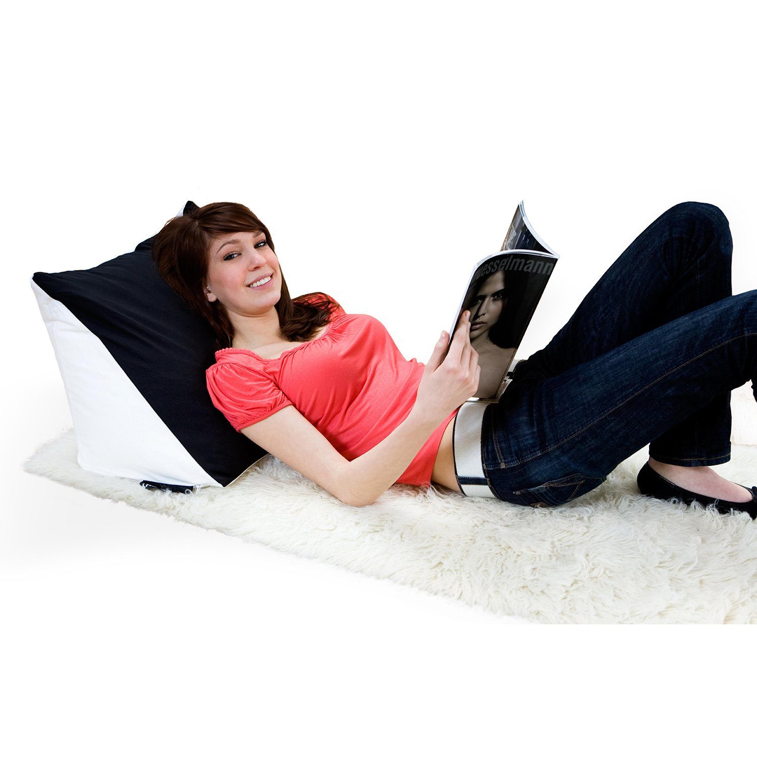 Smoothy Keilkissen Bookworm Lesekissen, ergonomisches Nackenkissen mit Mikr günstig online kaufen