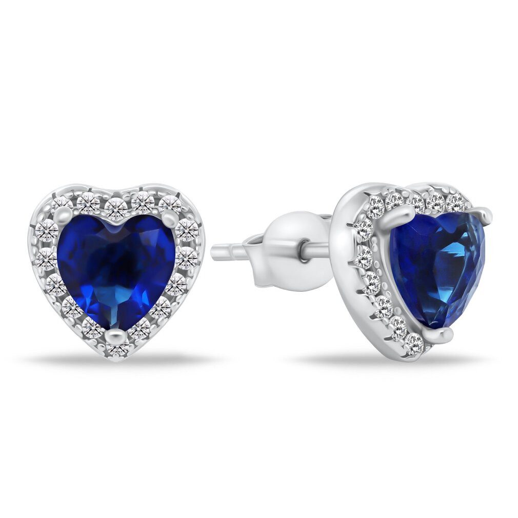 Brilio Silver Ohrring-Set Romantische Silberohrringe mit Zirkonen Herzen EA günstig online kaufen