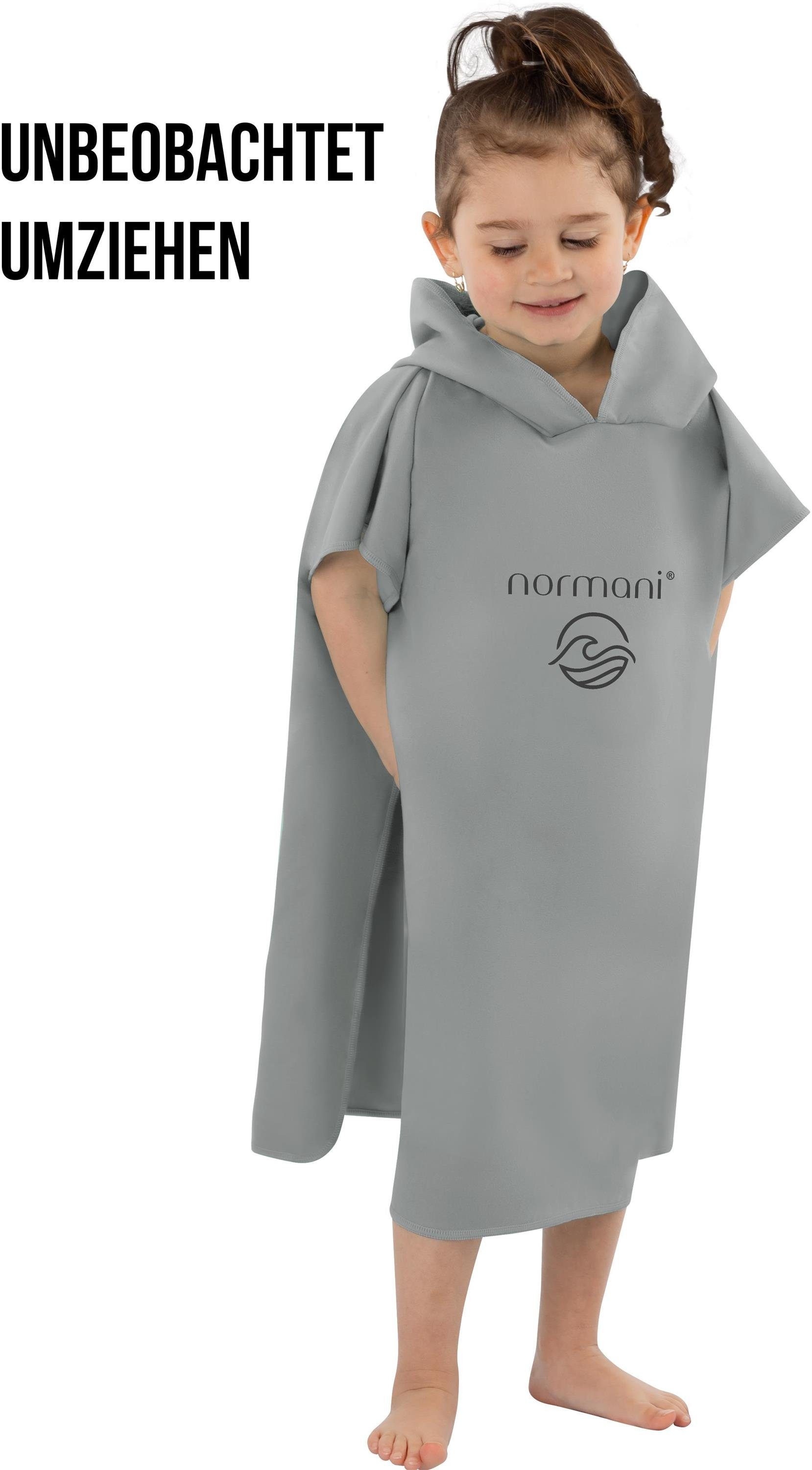 normani Badeponcho, Polyester, Kapuze, Schlupf, Strand-Poncho für Kinder von 2-13 Jahren