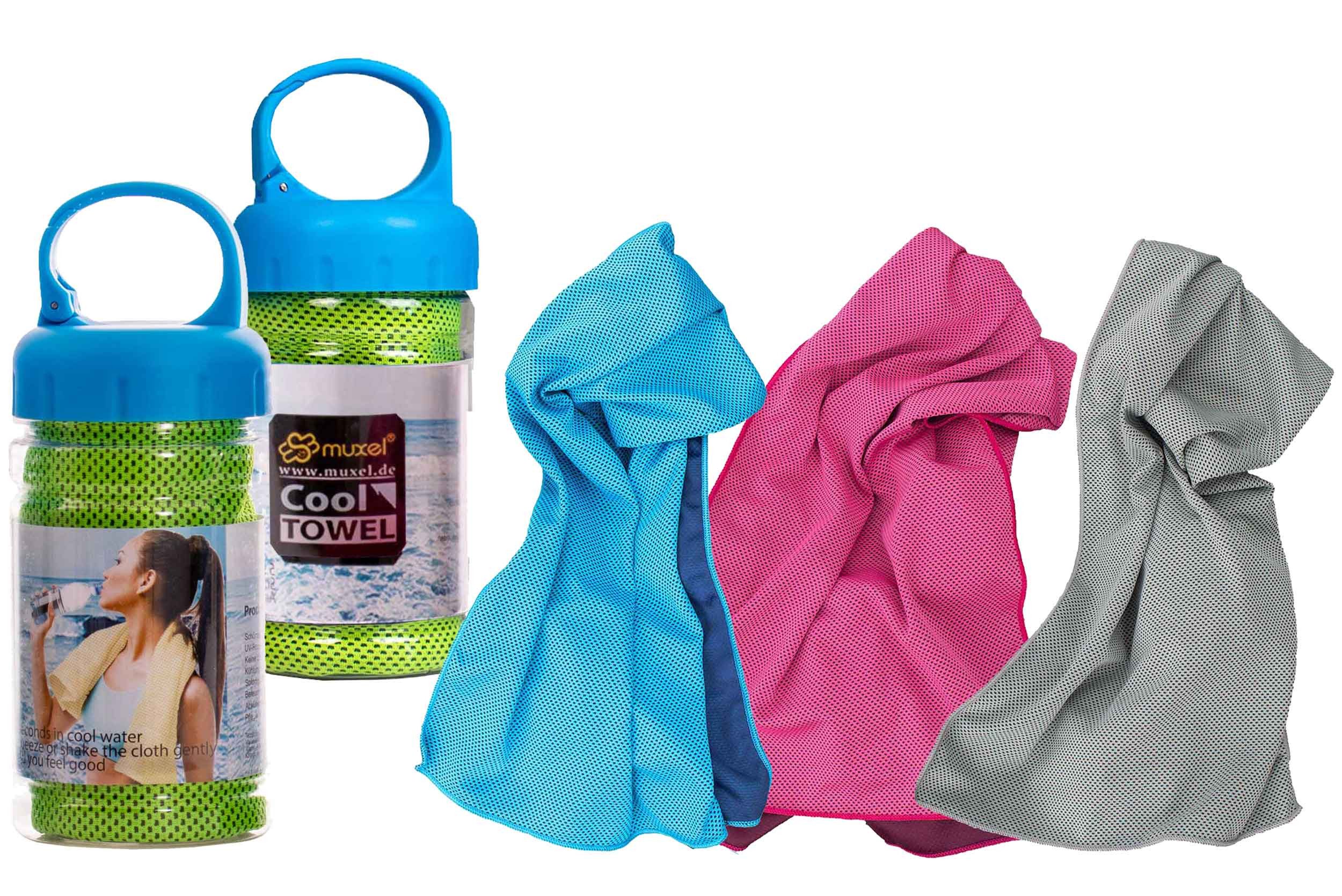 Muxel Sporthandtuch Cool Down Towel Eis-Kühltuch bei Sport und Fitness Sporthandtuch 5, Kühlfaser (5-St)