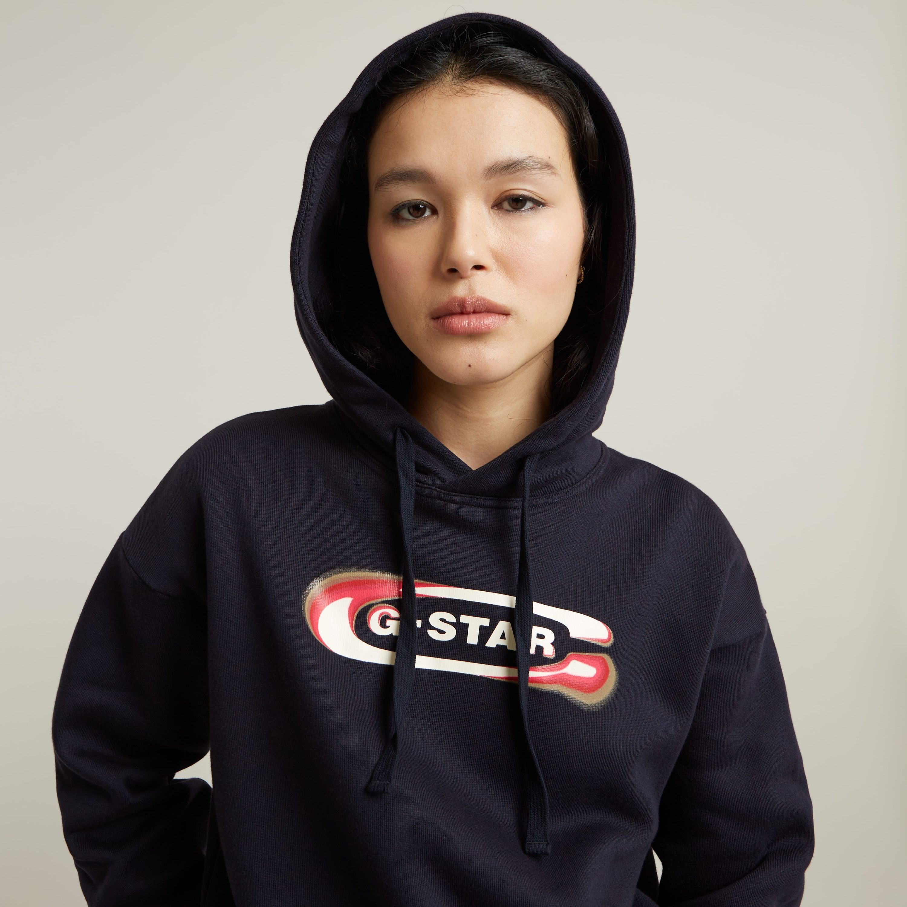 G-STAR Kapuzensweatshirt Old Skool Logo Loose