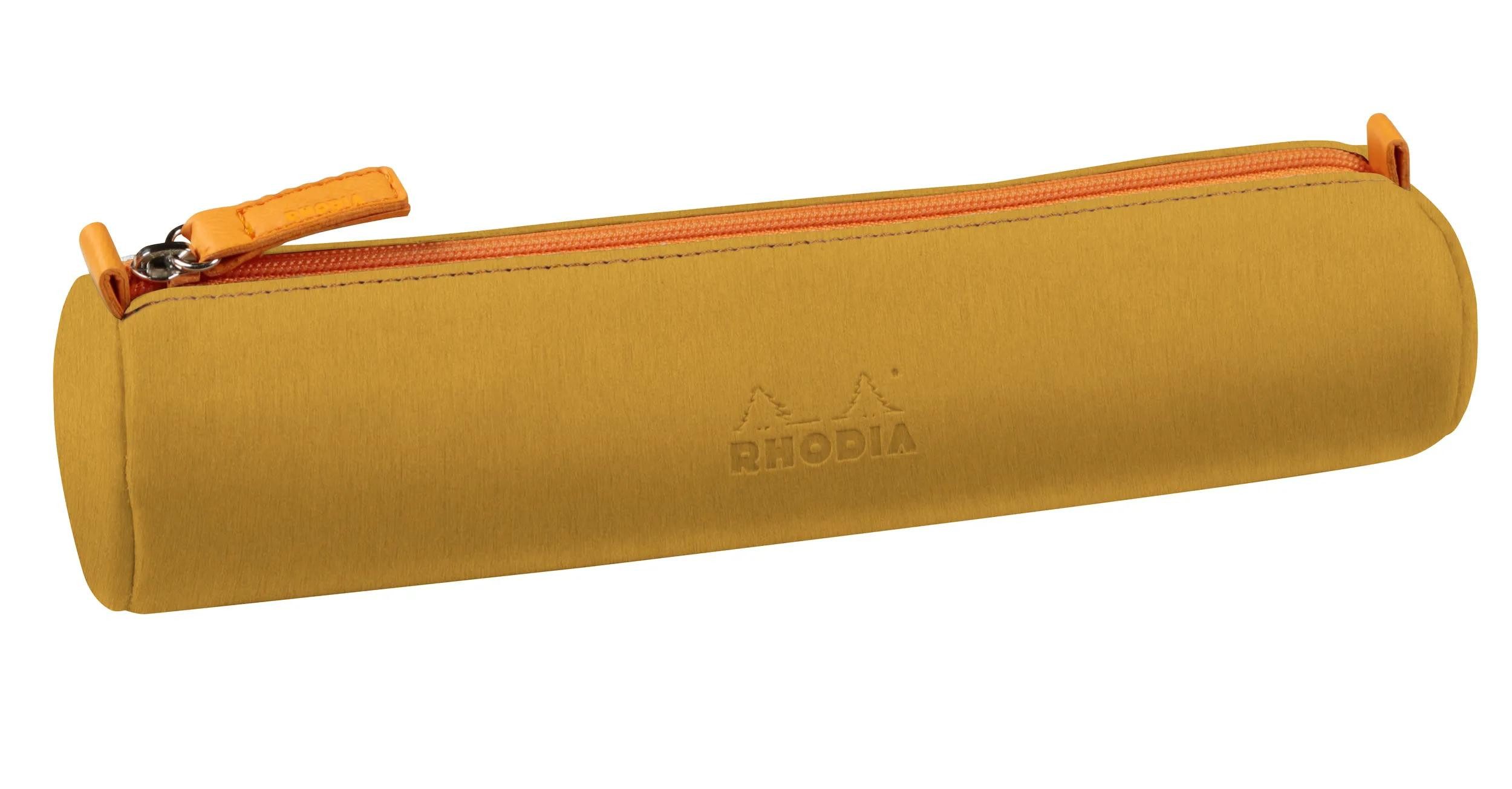 Rhodia Organizer rundes Schlampermäppchen IT Kunstleder 5x21,5 cm Gold 319043C, Rundes Schlampermäppchen