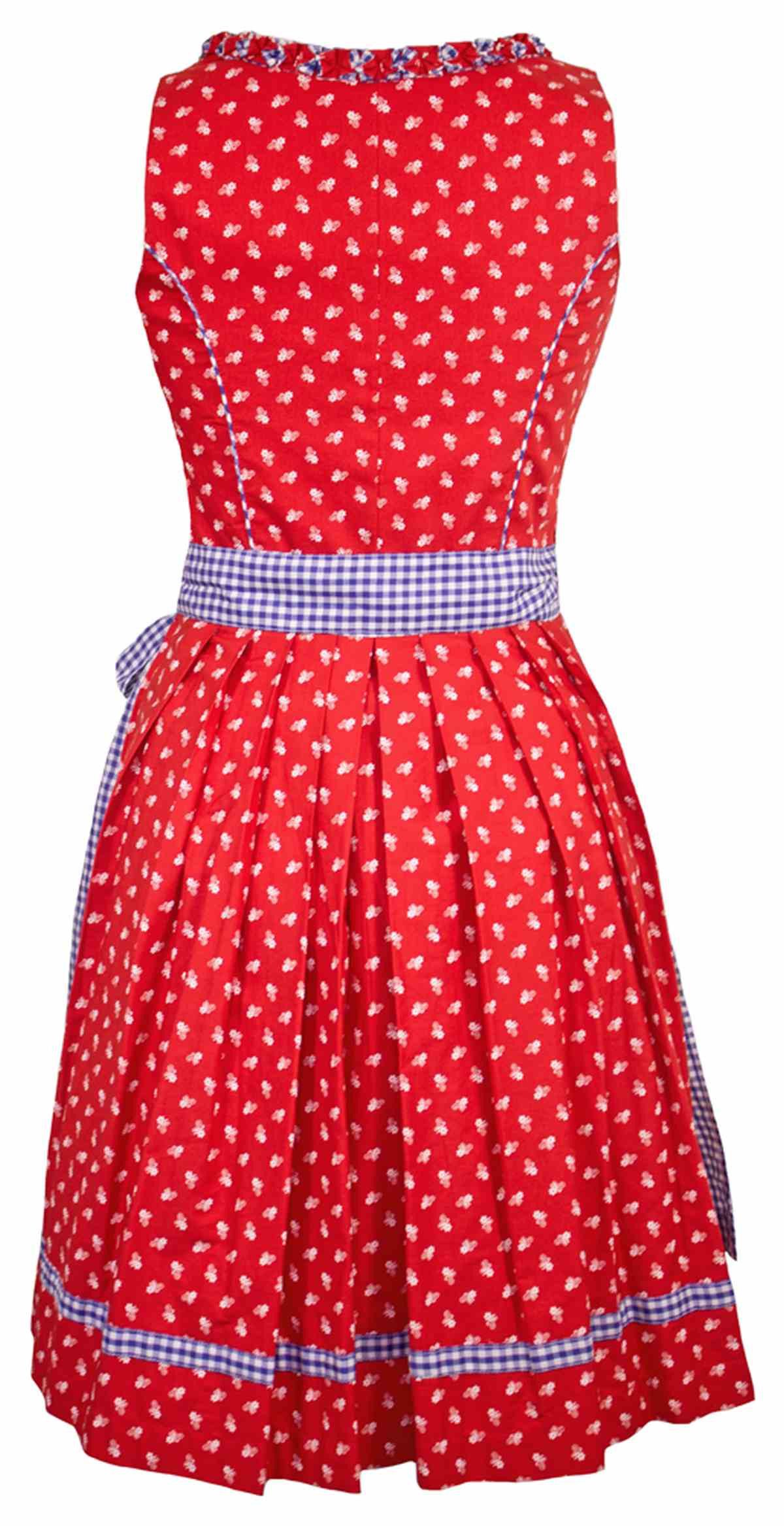 Maddox Dirndl 'Achensee' Traditionell, Rot Kobalt 55 cm