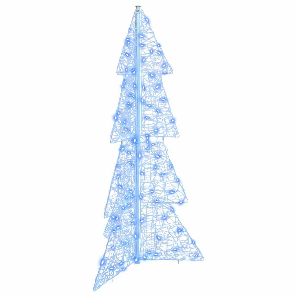 vidaXL Christbaumschmuck Weihnachtsbaum 100 LEDs Blau 120 cm Acryl (1-tlg)