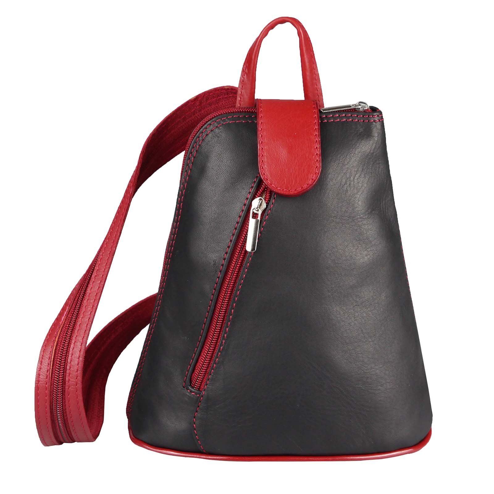 ITALYSHOP24 Rucksack »Made in Italy Damen Leder Tasche Schultertasche«,  kleiner Rucksack, Umhängetasche / Handtasche tragbar online kaufen | OTTO
