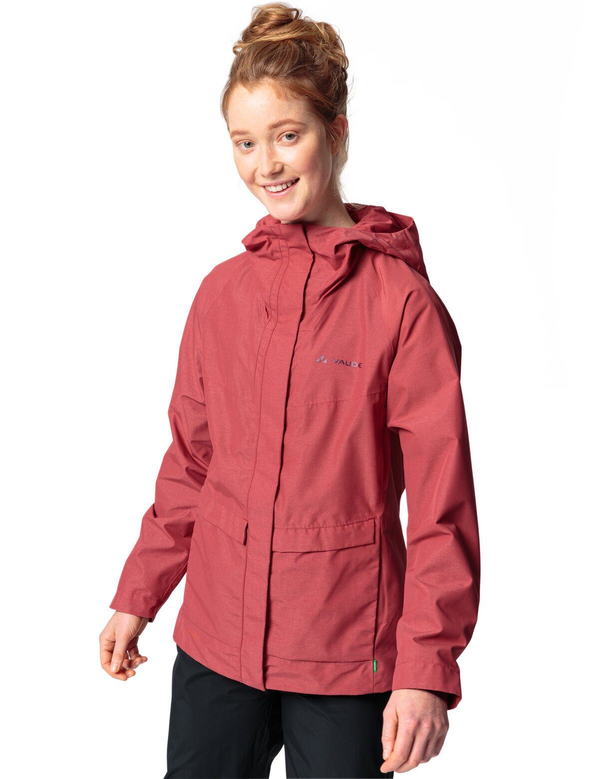 VAUDE Outdoorjacke Women's Comyou Klimaneutral kompensiert Jacket (1-St) Pro brick Rain