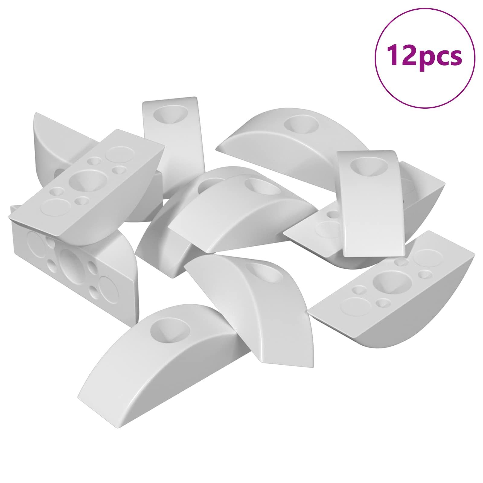 vidaXL Unterlegscheibe, Halbmond Waschscheibe 12 pcs Weiß M6 Polypropylen