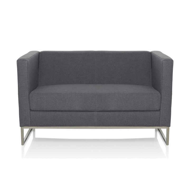 hjh OFFICE Sofa Lounge Sofa BARBADOS Stoff mit Armlehnen, 1 St, Couch, bequem gepolstert