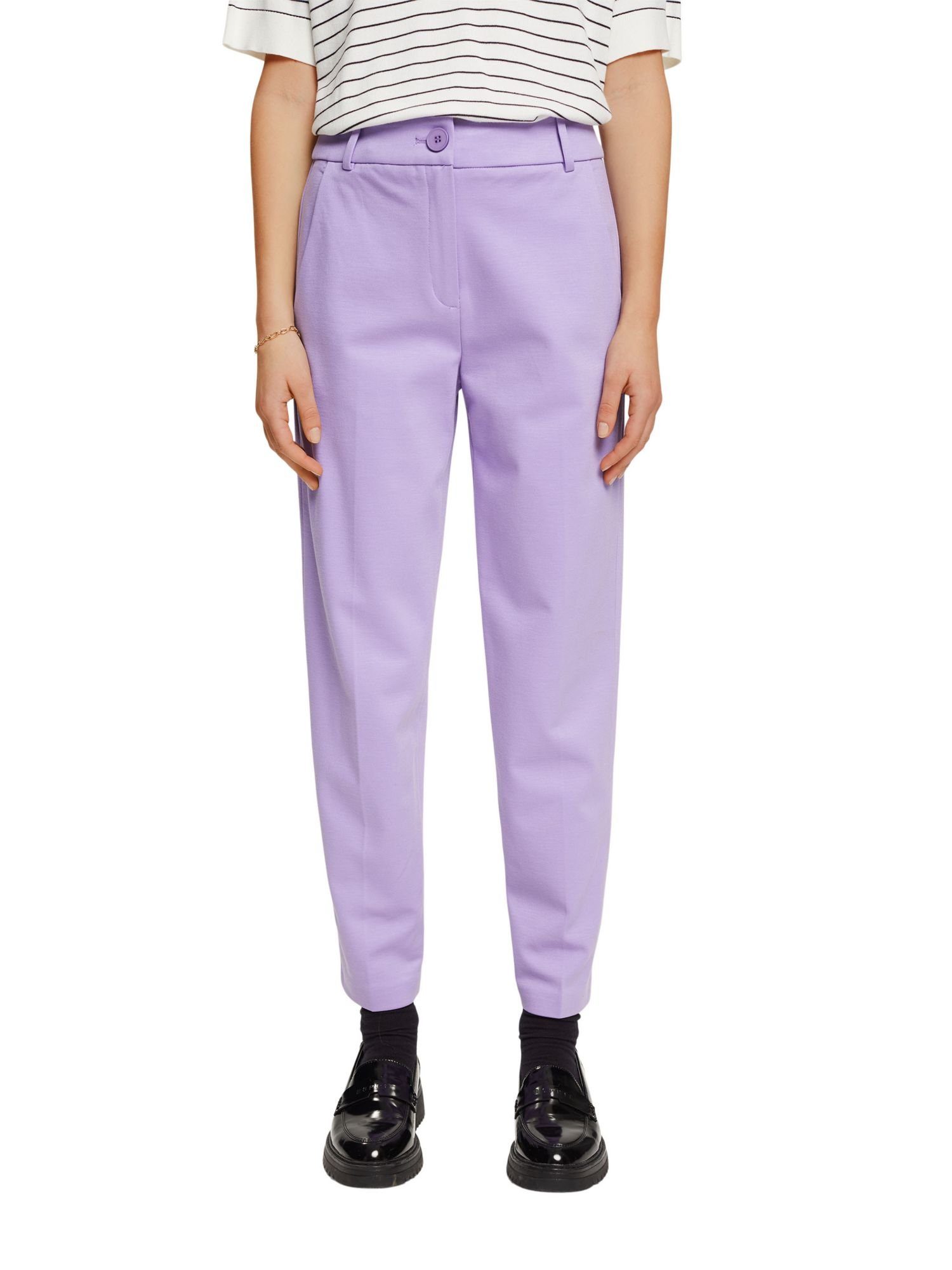 & Match Stretch-Hose Pants LAVENDER PUNTO Collection Mix Tapered SPORTY Esprit