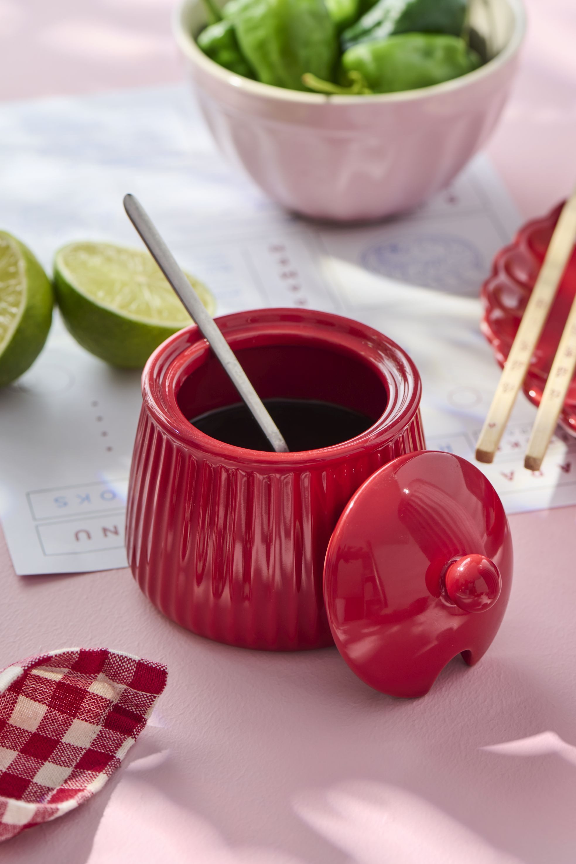 Ib Laursen Zuckerdose Ib Laursen - Zuckerdose Zuckerschale Mynte Rillen Keramik 2028 Farbe: