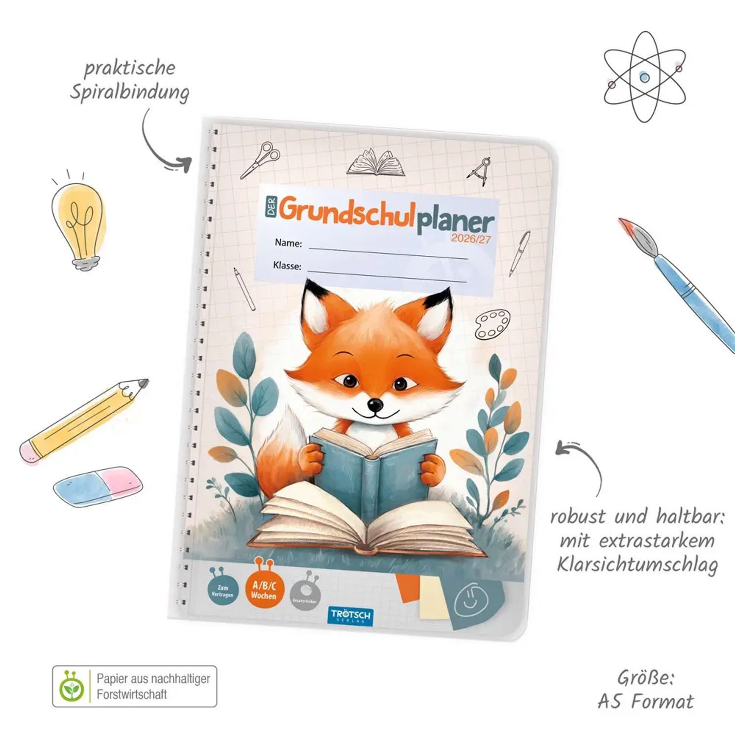 Trötsch Verlag Schülerkalender TRÖTSCH - Grundschulplaner Fuchs 26/27 – Bild 2 von 5