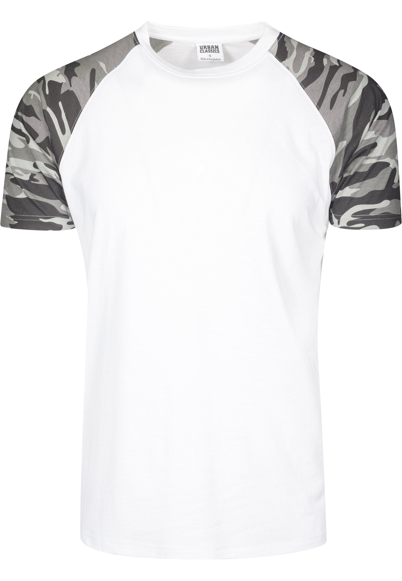 Tee (1-tlg) T-Shirt CLASSICS Herren white/darkcamo URBAN Raglan Contrast