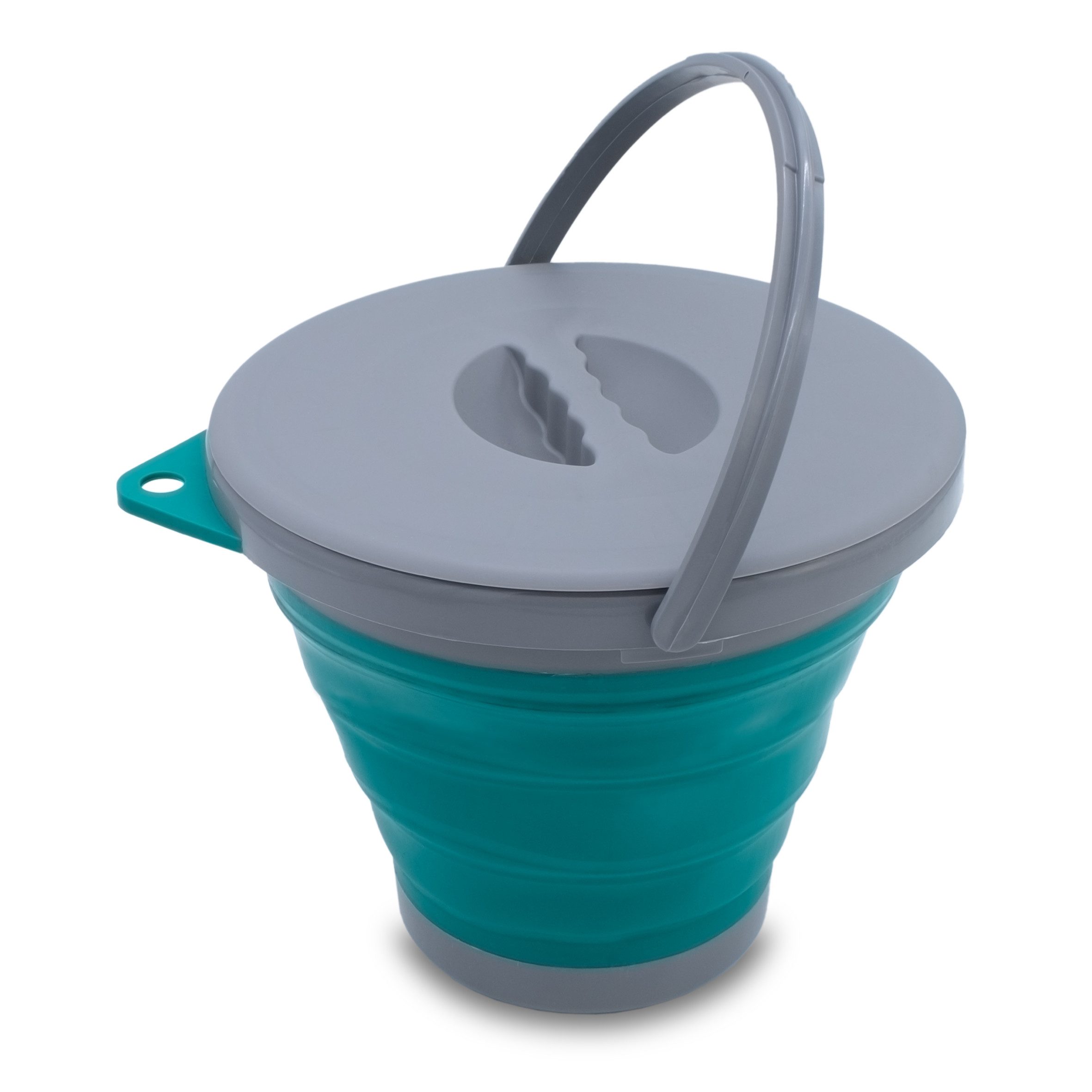 Spetebo Falteimer Camping Zubehör, (Artikel, 1-tlg., Eimer mit Deckel 5L), Silikonschüssel faltbar – Bild 3 von 4