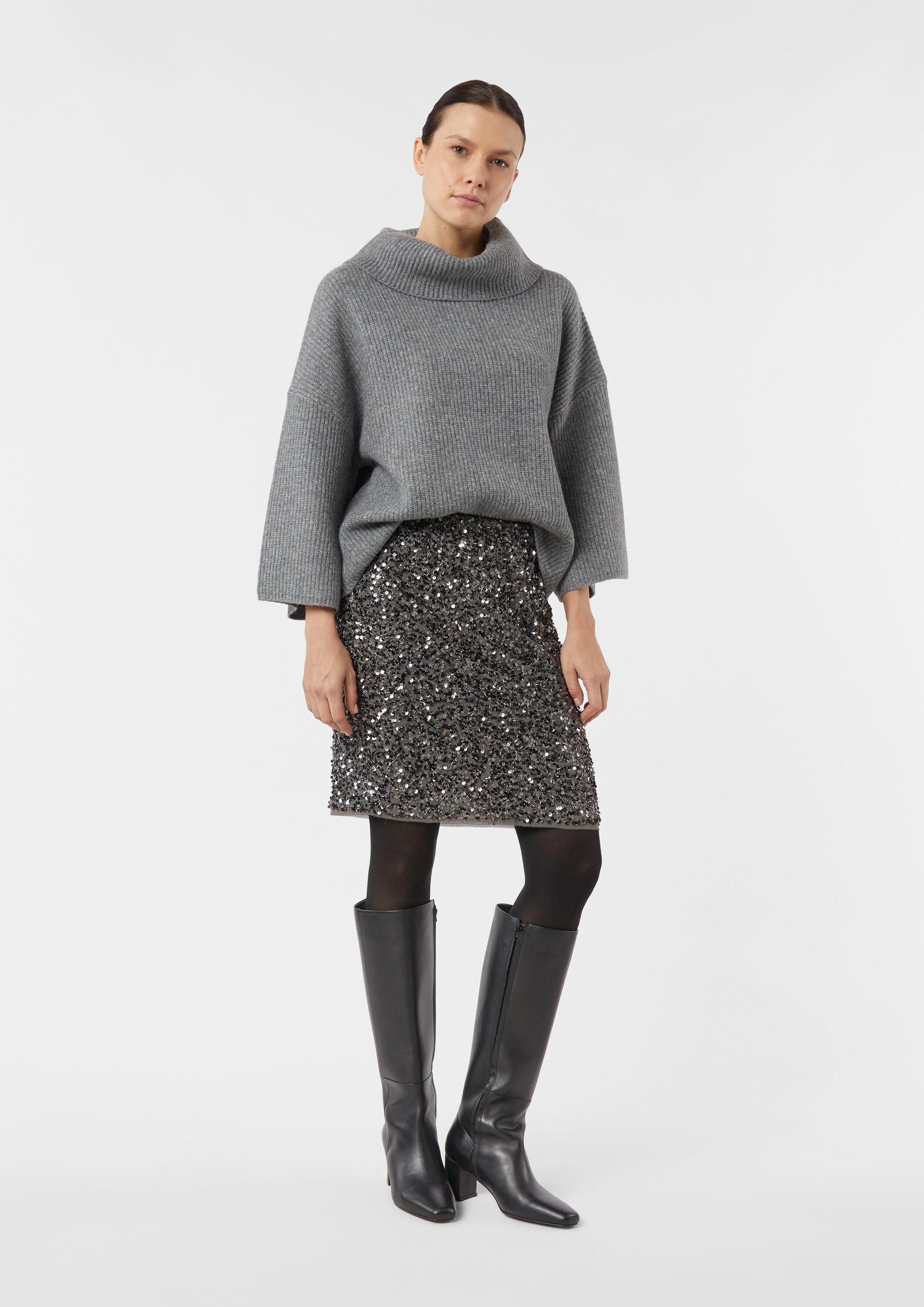 comma Minirock Rock Kurzer Paillettenrock