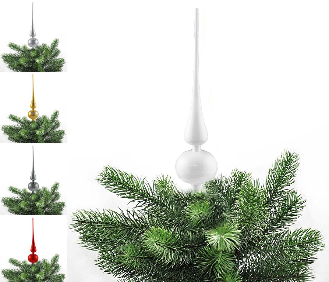 JACK Christbaumspitze JACK Kunststoff Christbaumspitze Spitze Höhe 28cm Ø 6cm Weihnachtsbaum, bruchsicherer Kunststoff in schöner Optik
