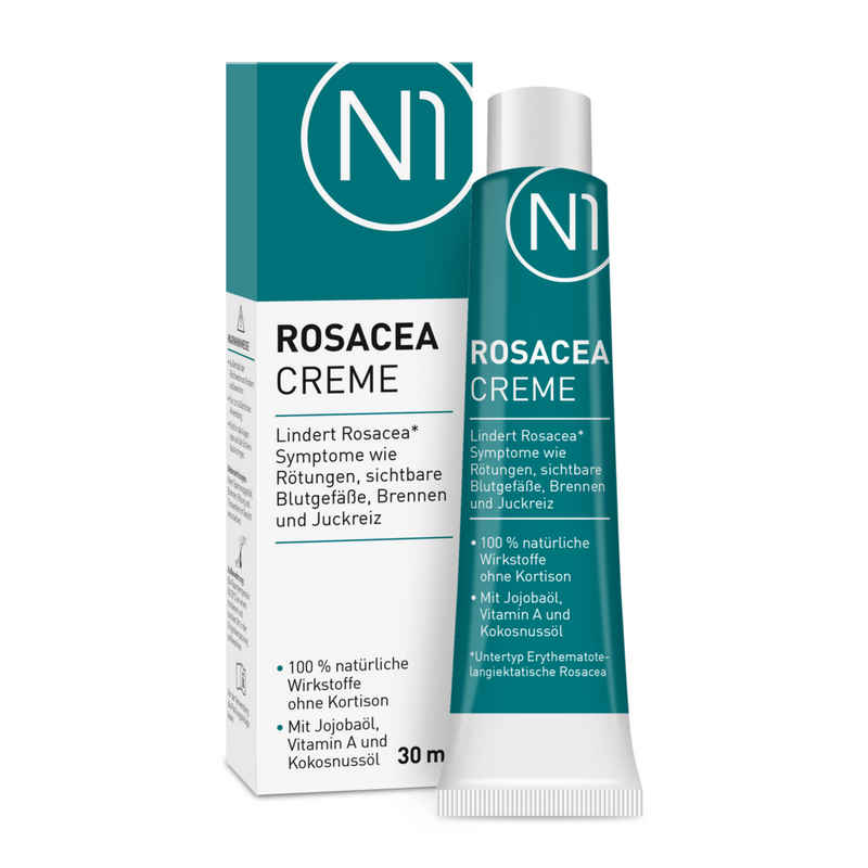 N1 Healthcare Hautcreme Rosacea Creme, Medizinprodukt, bewiesene Wirksamkeit, ohne Kortison