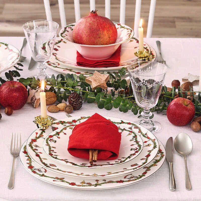 Hutschenreuther Schale Nora Christmas Weihnachtsgeschirr, Bone China, Porzellan, 20 cm