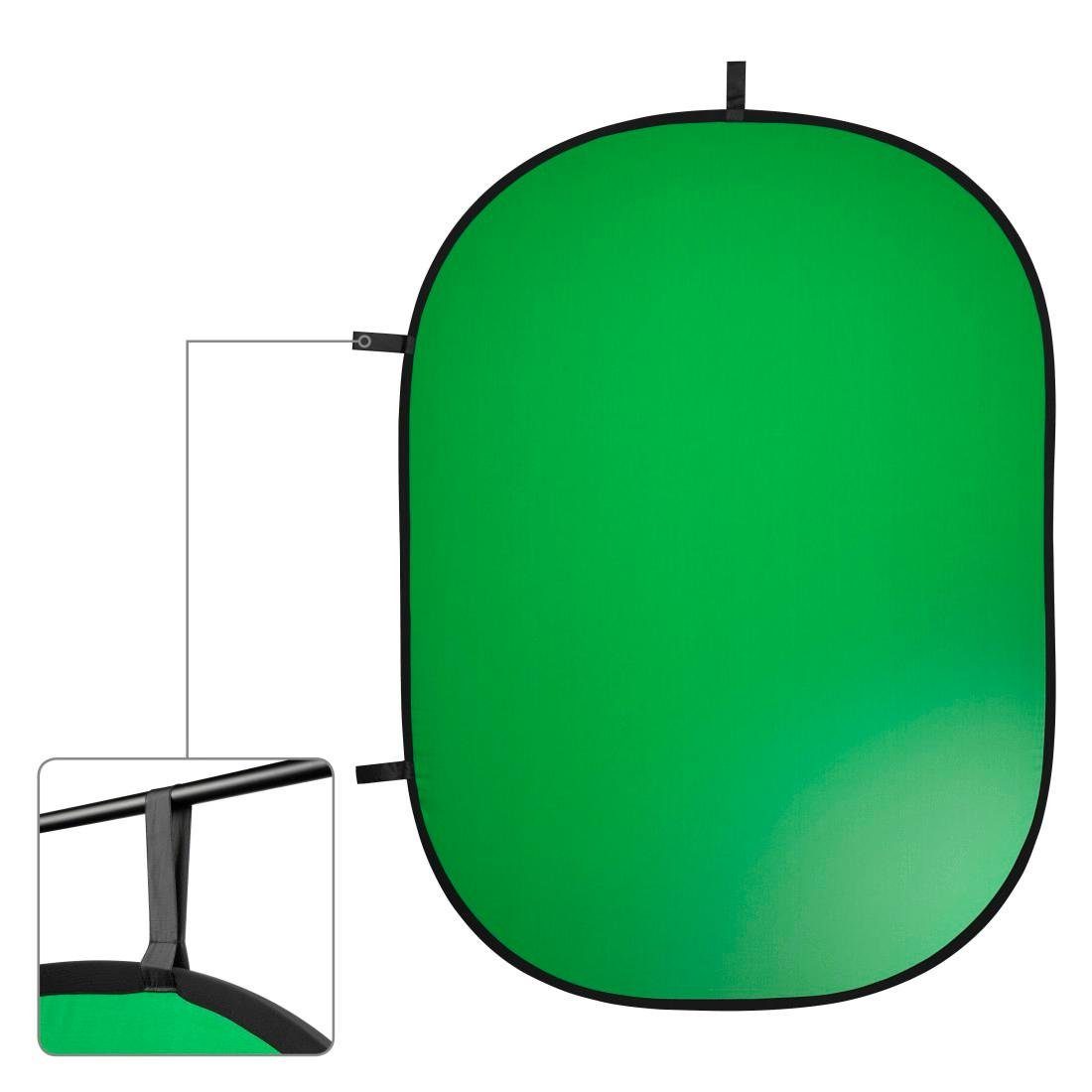 Hama Fotohintergrund u. Mobiler Baumwolle 150x200 cm Greenscreen Bluescreen