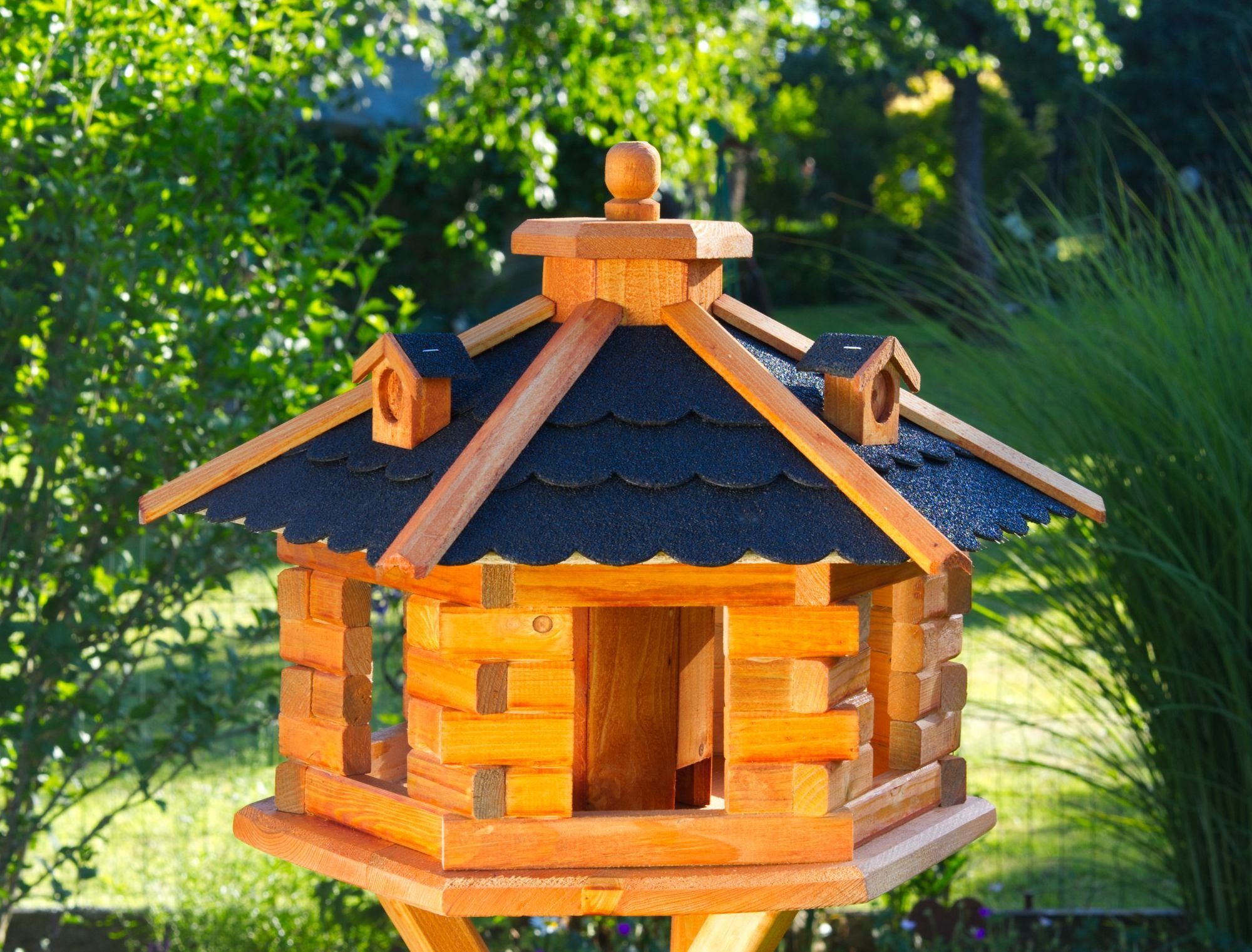 Vogelhaus Vogelhaus, Vogelhäuschen mit Bitumschindeln, behandelt V 16 dunkel
