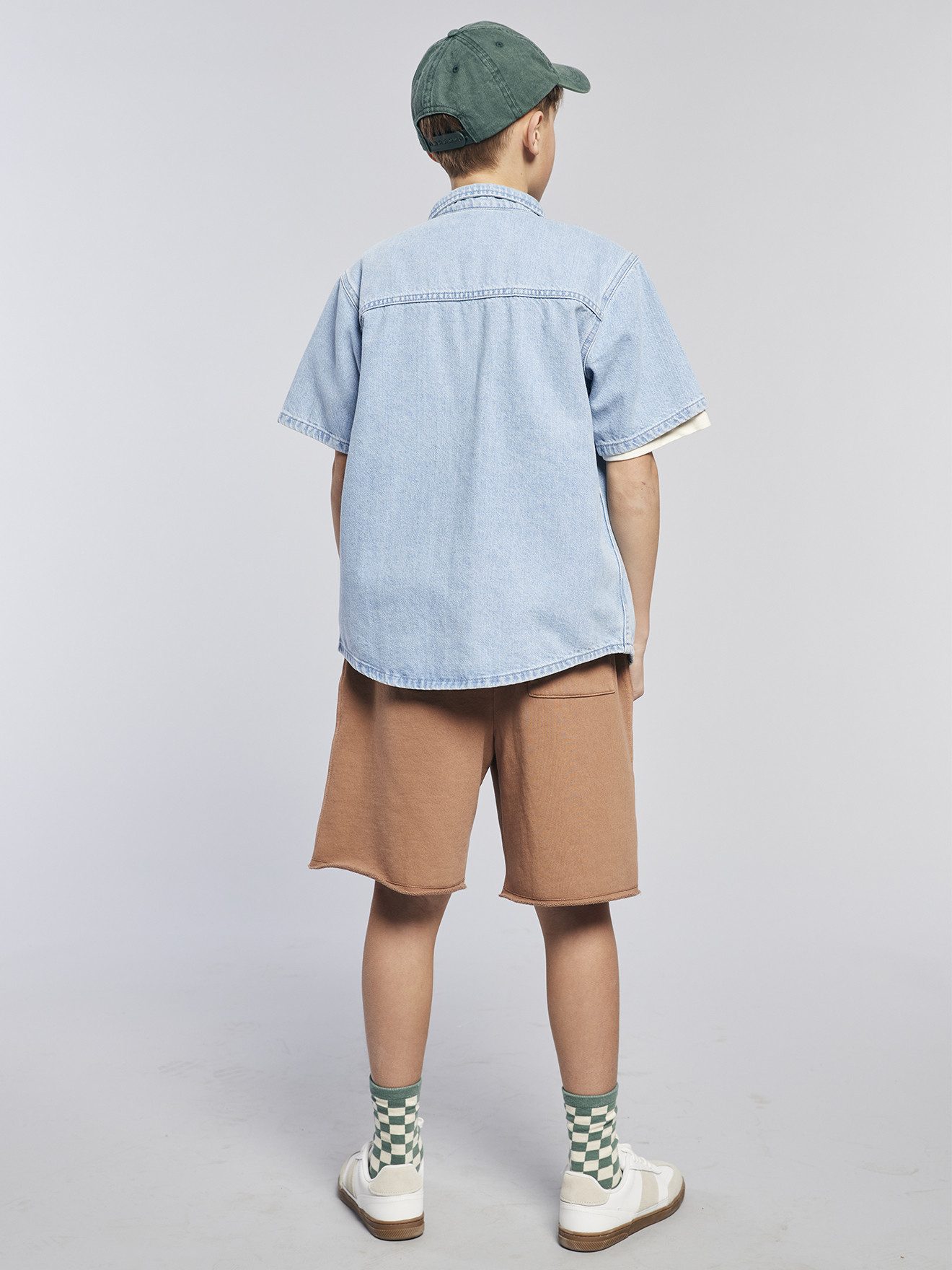 jonen Kurzarmhemd Jungen Kurzarm-Hemd aus Light-Denim – Bild 5 von 5