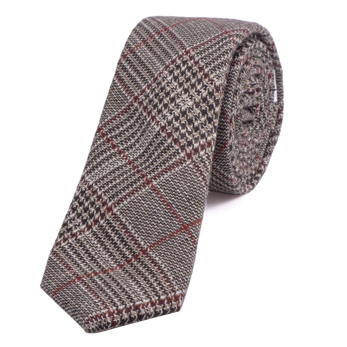 DonDon Krawatte Herren Krawatte 6 cm einfarbig kariert und gepunktet meliert (Packung, 1-St) Veranstaltungen