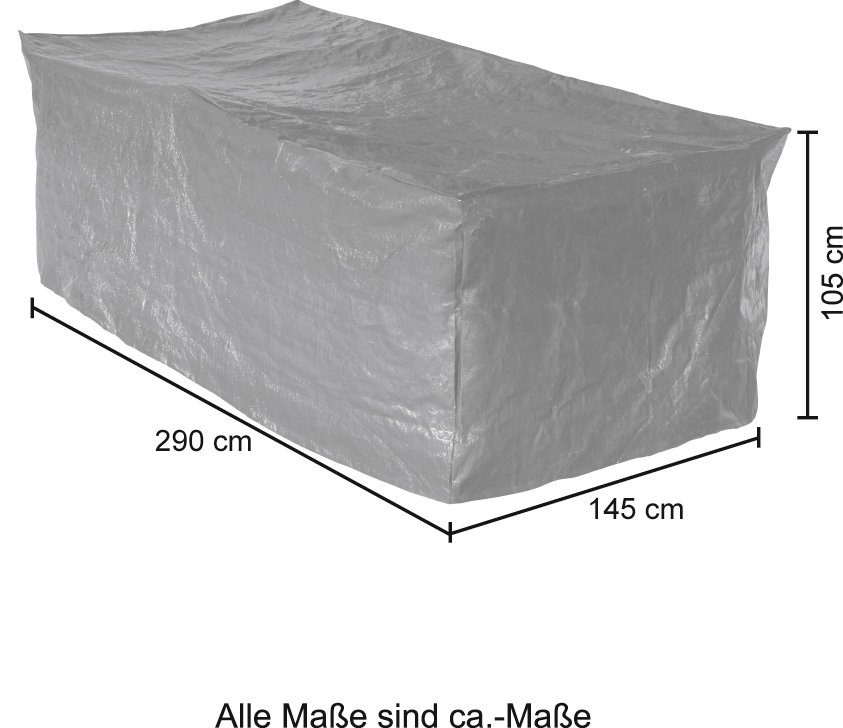 für Gartenmöbelset, MERXX cm 145x290x105 Schutzplane, (L/B/H)