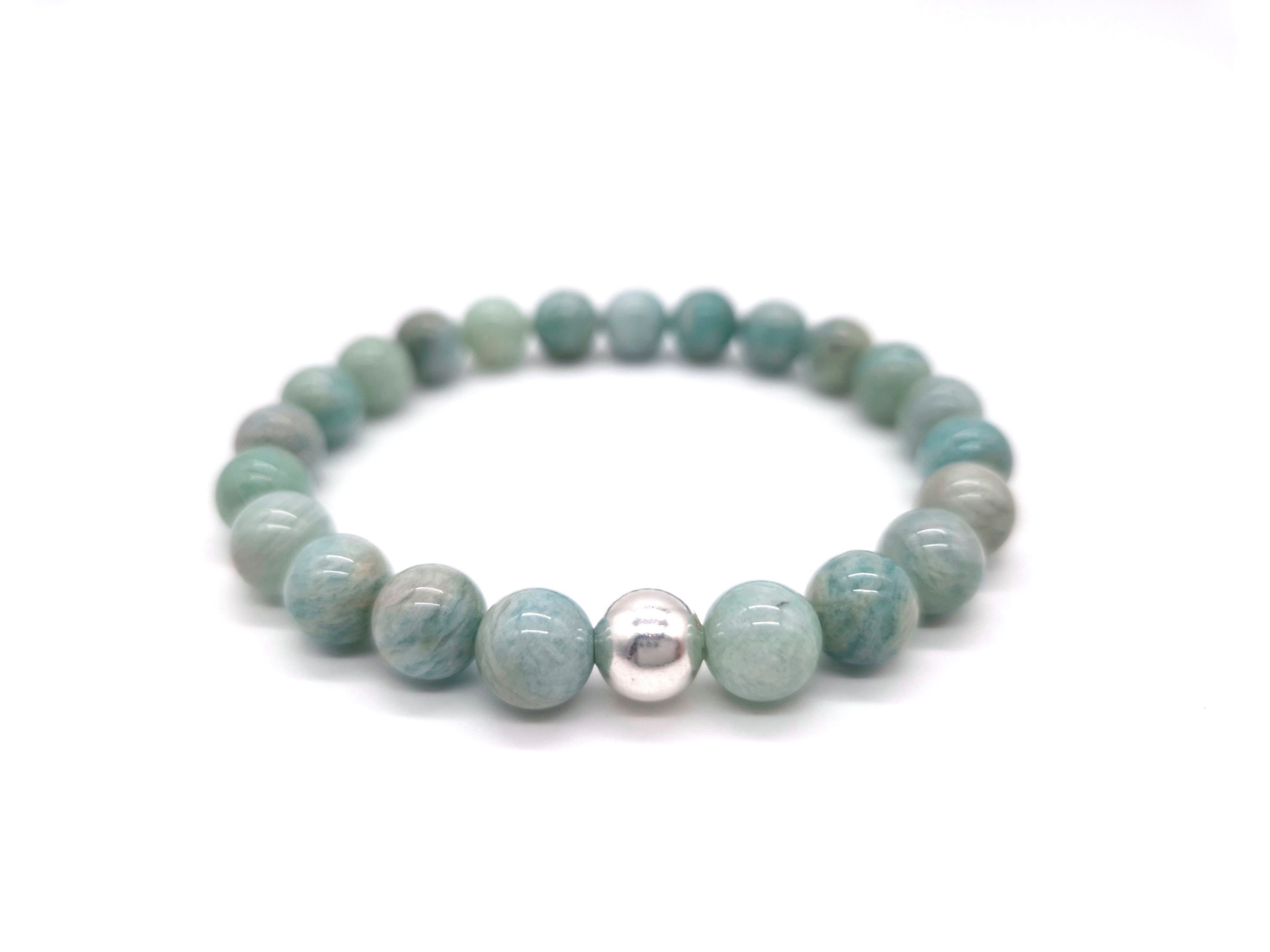 NAHLE Perlenarmband Amazonit mit 925 Silberperle günstig online kaufen
