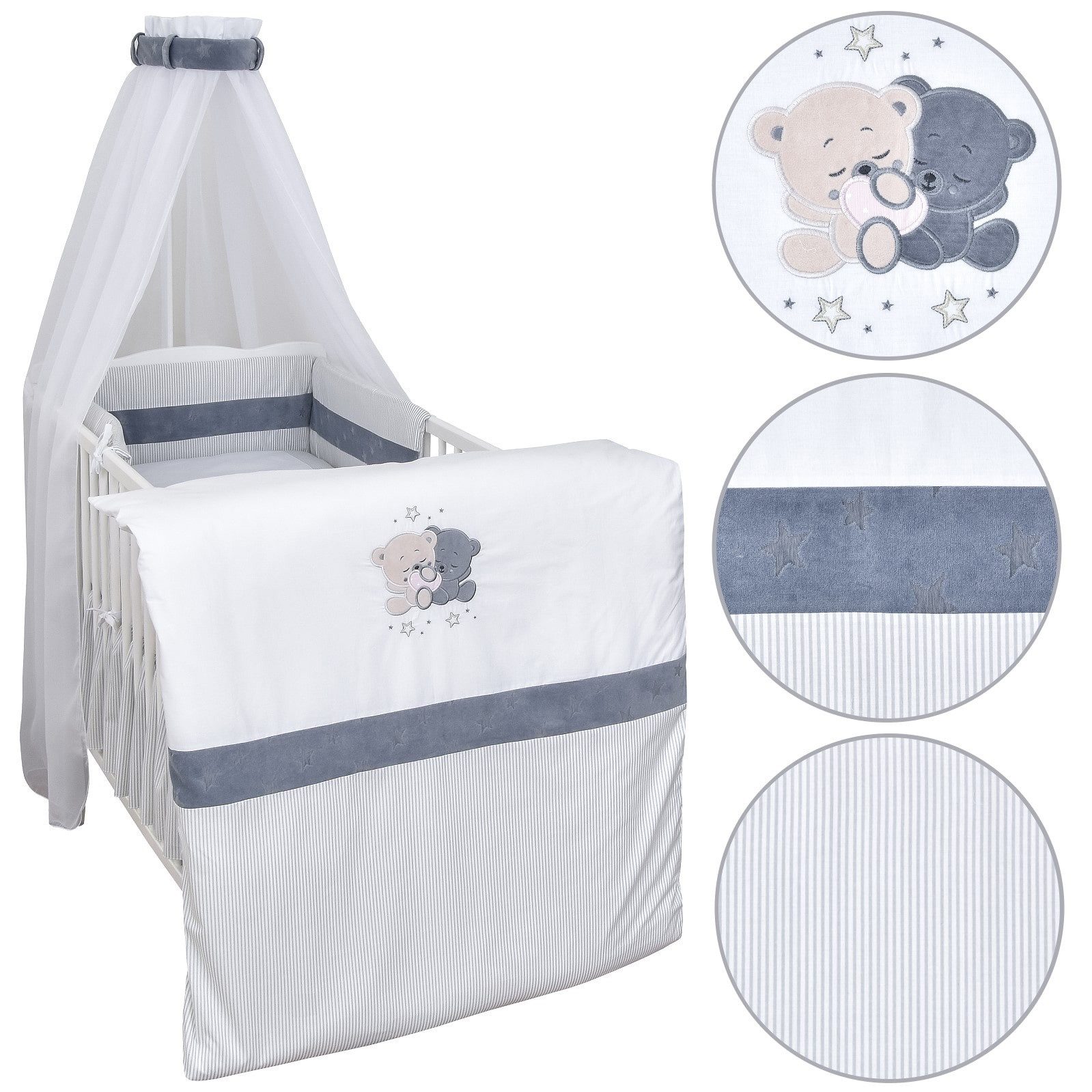 Baby-Delux Komplettbett Babybett Jack Komplettset, 10-tlg., Kinderbett 70x1 günstig online kaufen