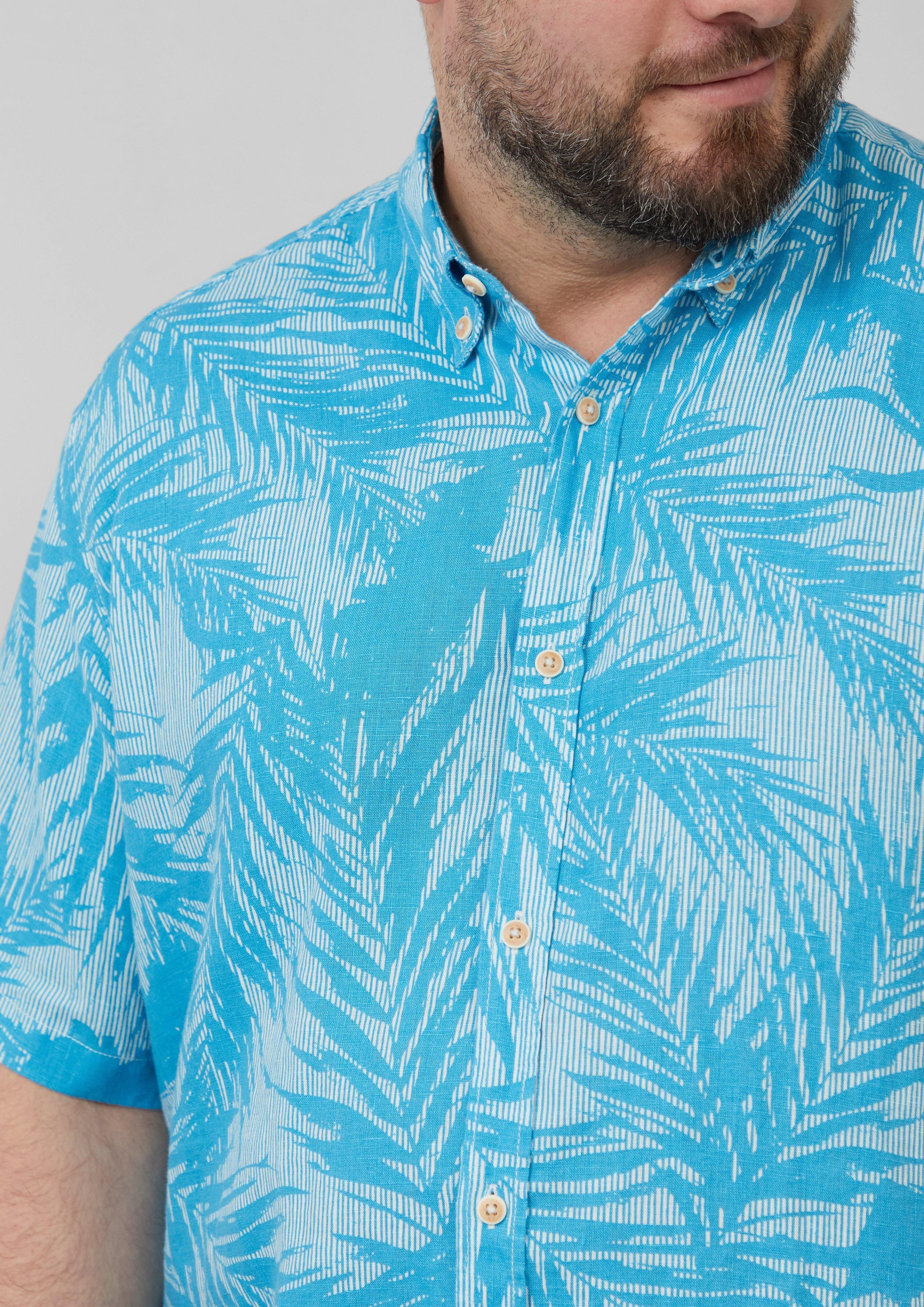 s.Oliver Freizeithemd aus Leinen Farbe blau Größe: 5XL günstig online kaufen