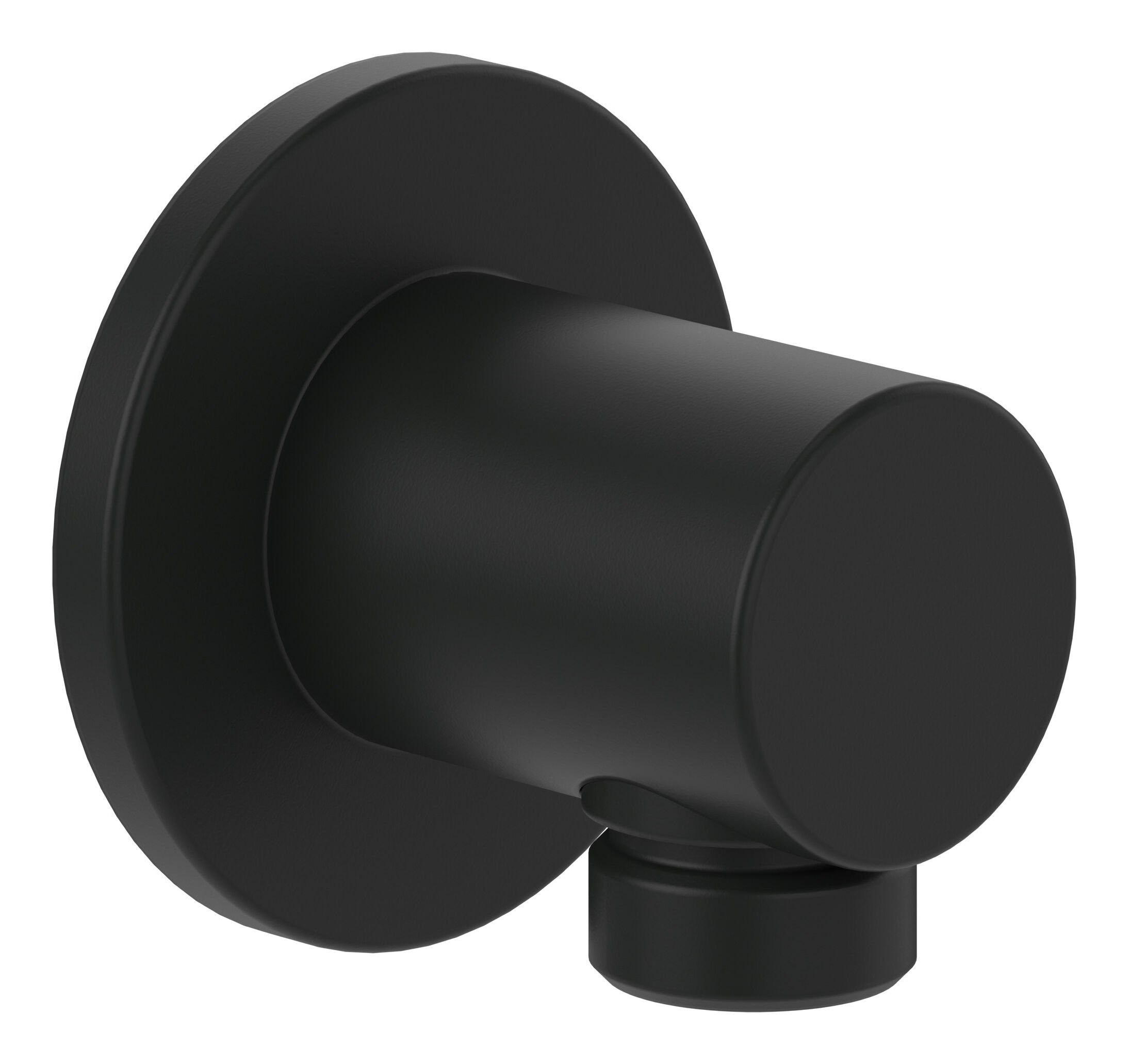 Villeroy & Boch Wandanschlussbogen Universal Showers, Rund - Matt Black