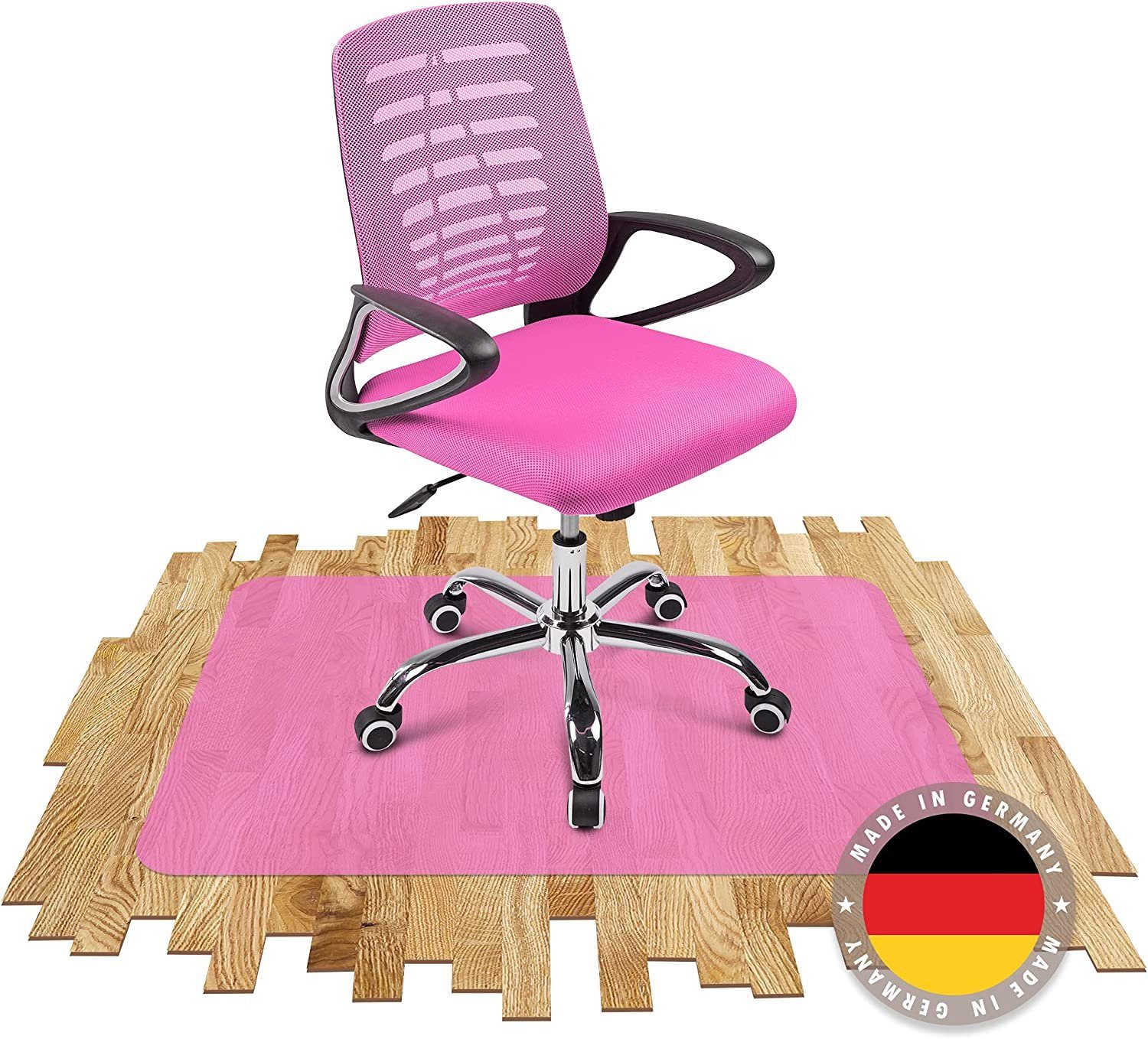 Bodenschutzmatte, 80 x farbig, Bürostuhlunterlage cm Bodenschutzmatte cm, 80 pink ROXUS bunt, 120 120