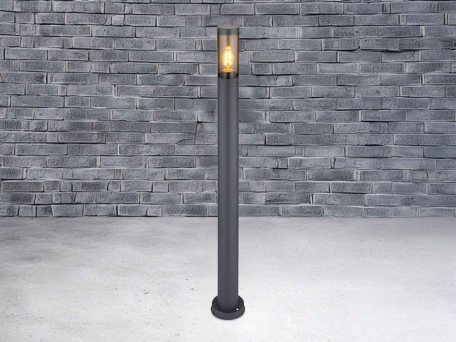 GLOBO LIGHTING LED Pollerleuchte, LED wechselbar, warmweiß, Gartenlampen mit Strom, Außen-licht für Außenbereich, Höhe 110cm