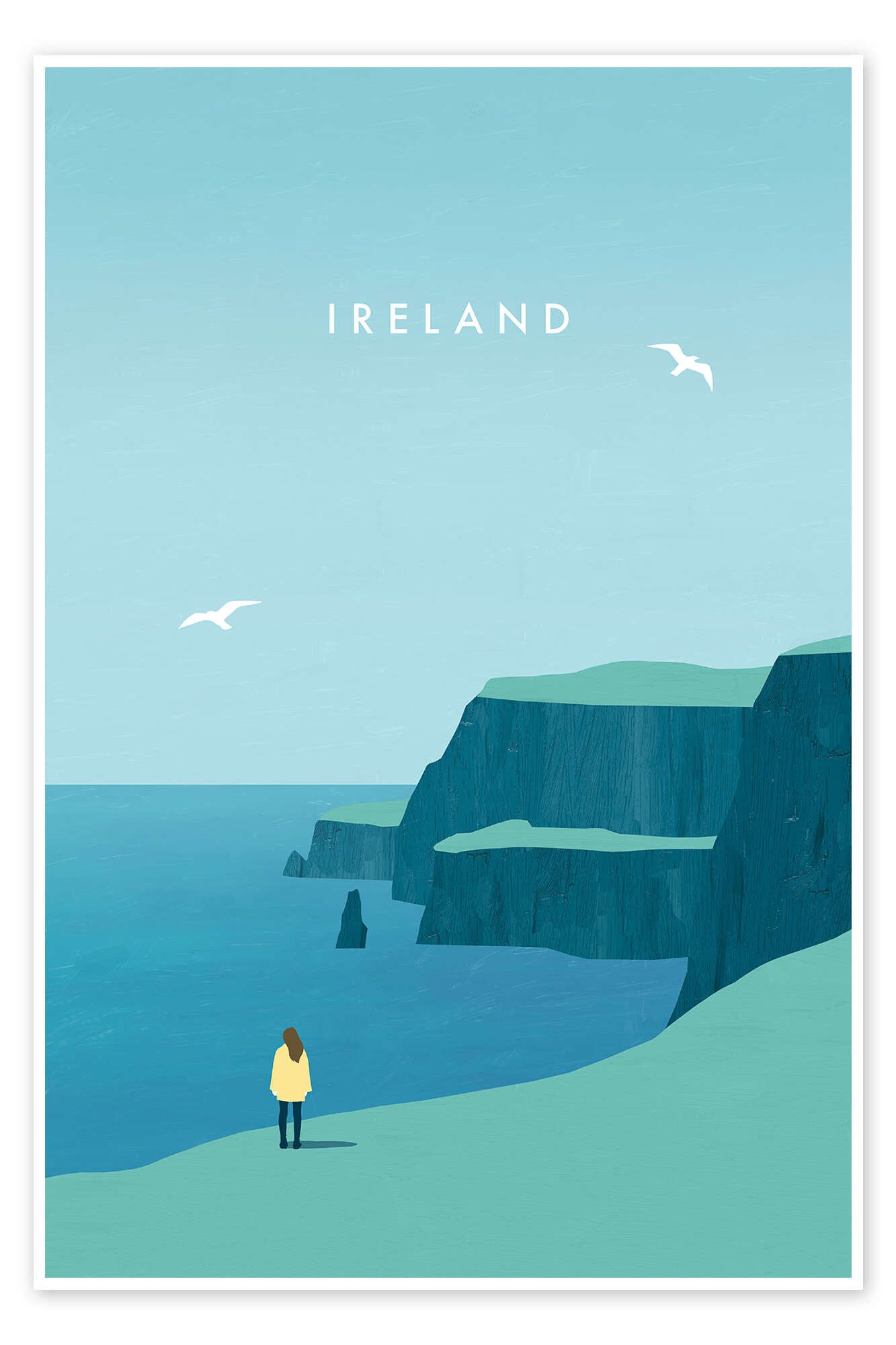 Posterlounge Плакат Katinka Reinke, Irland, Minimalistisch Grafikdesign