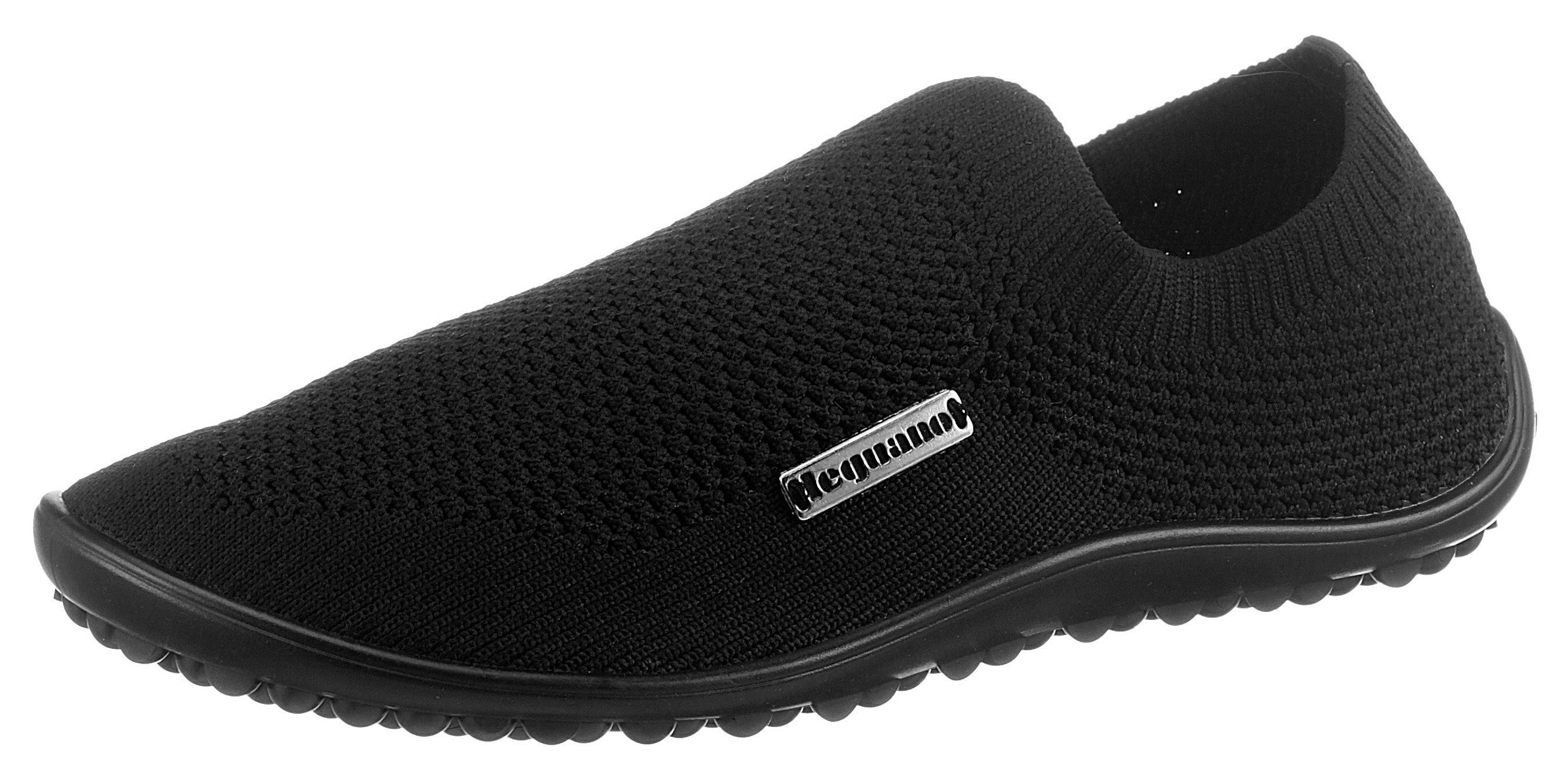 Leguano SCIO Barfußschuh mit Logo-Emblem seitlichem schwarz