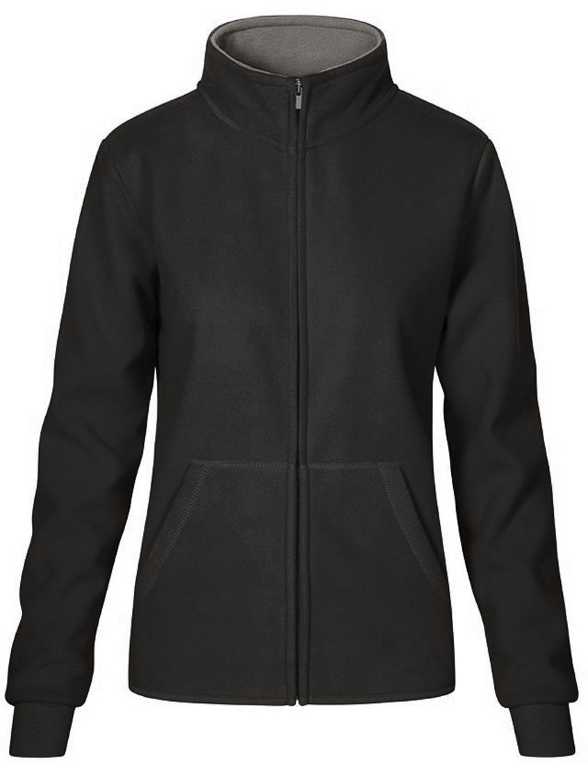 Jacke -E7985- Damen graphite/light Promodoro Fleecejacke Double grey Fleece