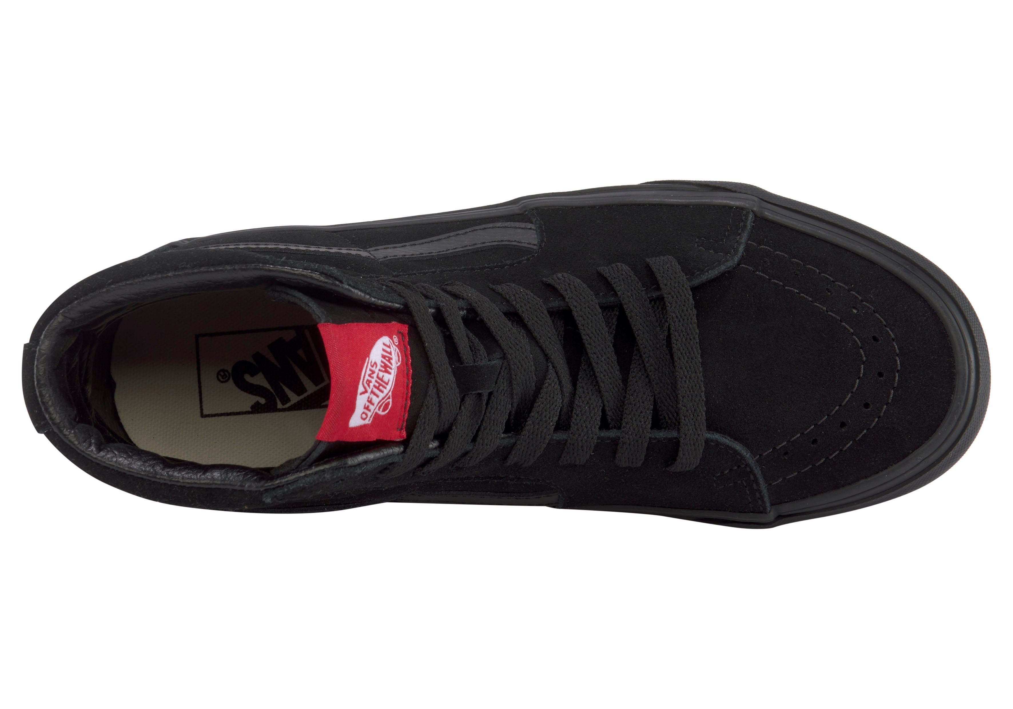 Sneaker SK8-Hi kontrastfarbenem Vans Logobadge der an mit Ferse
