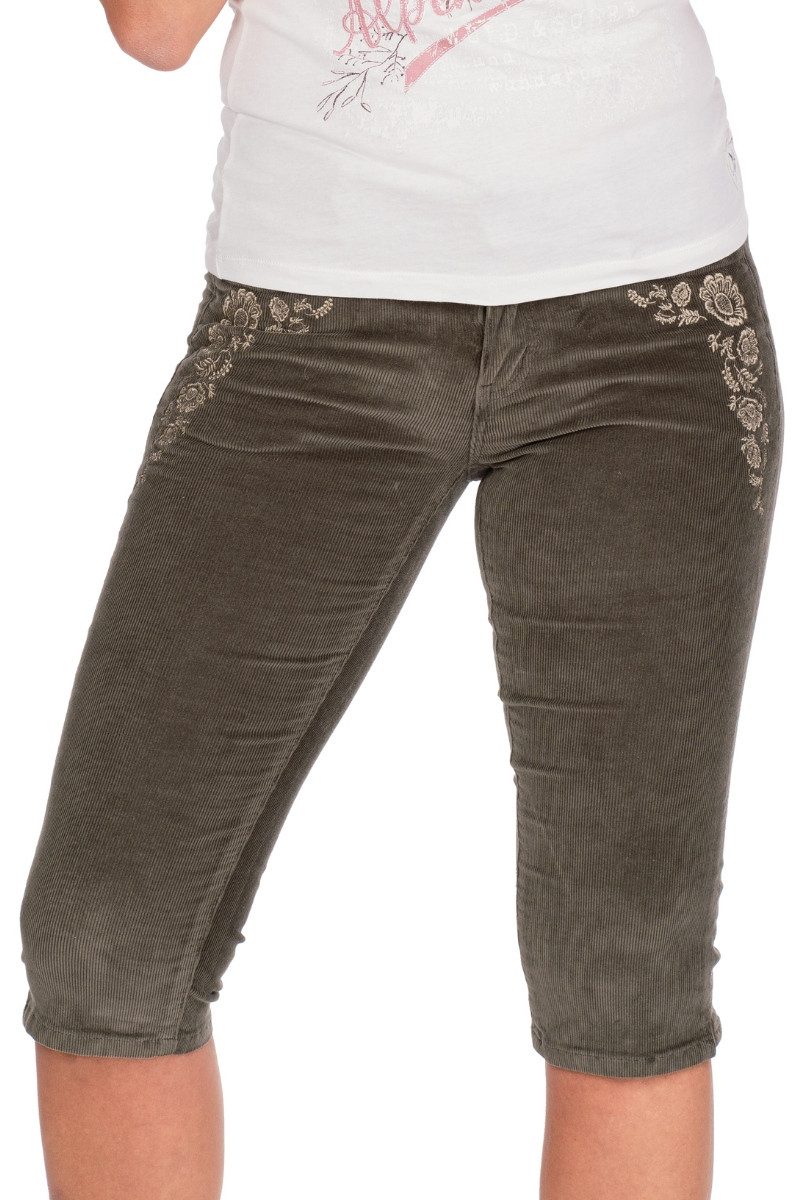 MarJo Trachtenjeans Trachtenhose Damen - COLEEN KB - moos