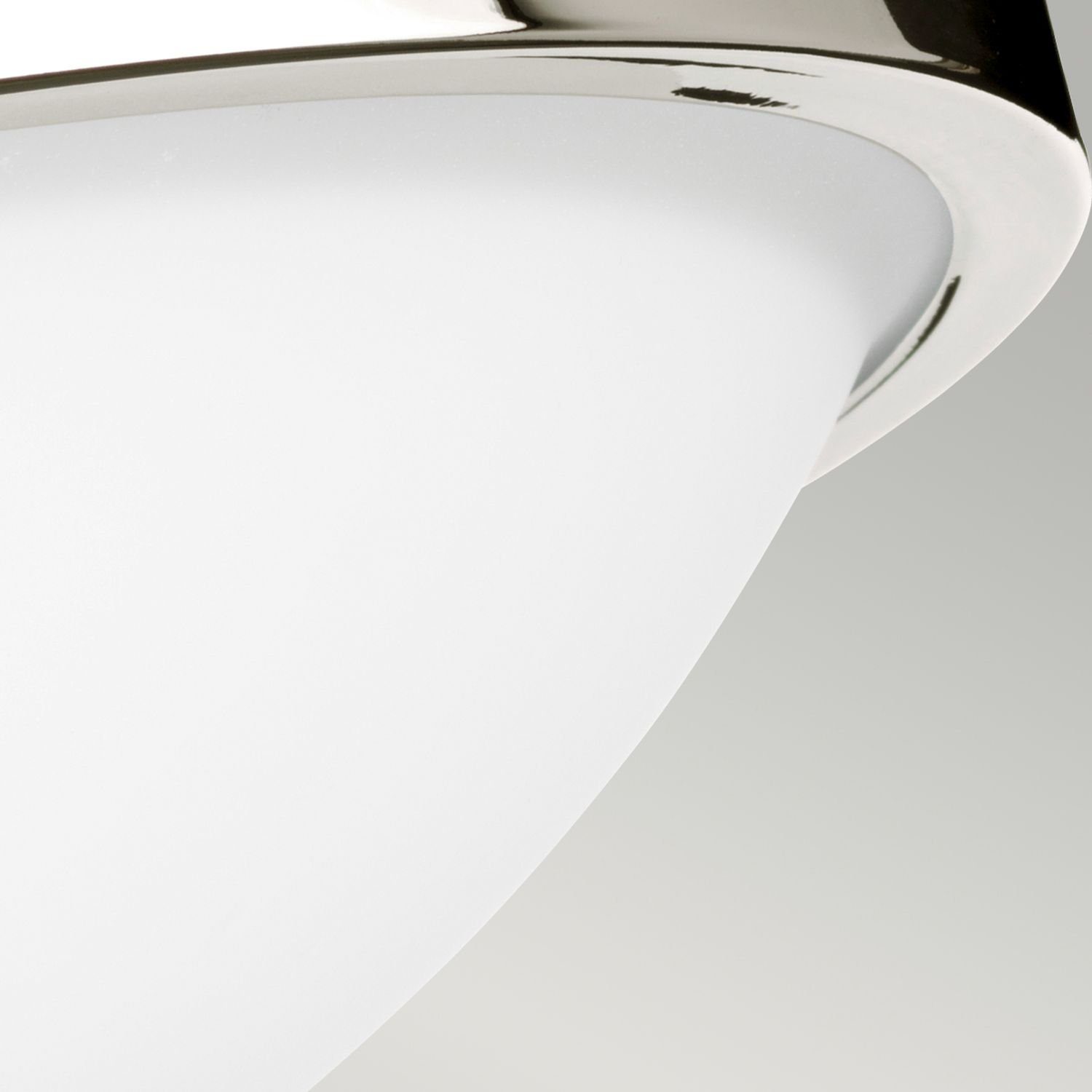 Licht-Erlebnisse Deckenleuchte MELLANA, ohne E27 Jugendstil Glas Badezimmer Deckenlampe Nickel Weiß Metall Leuchtmittel
