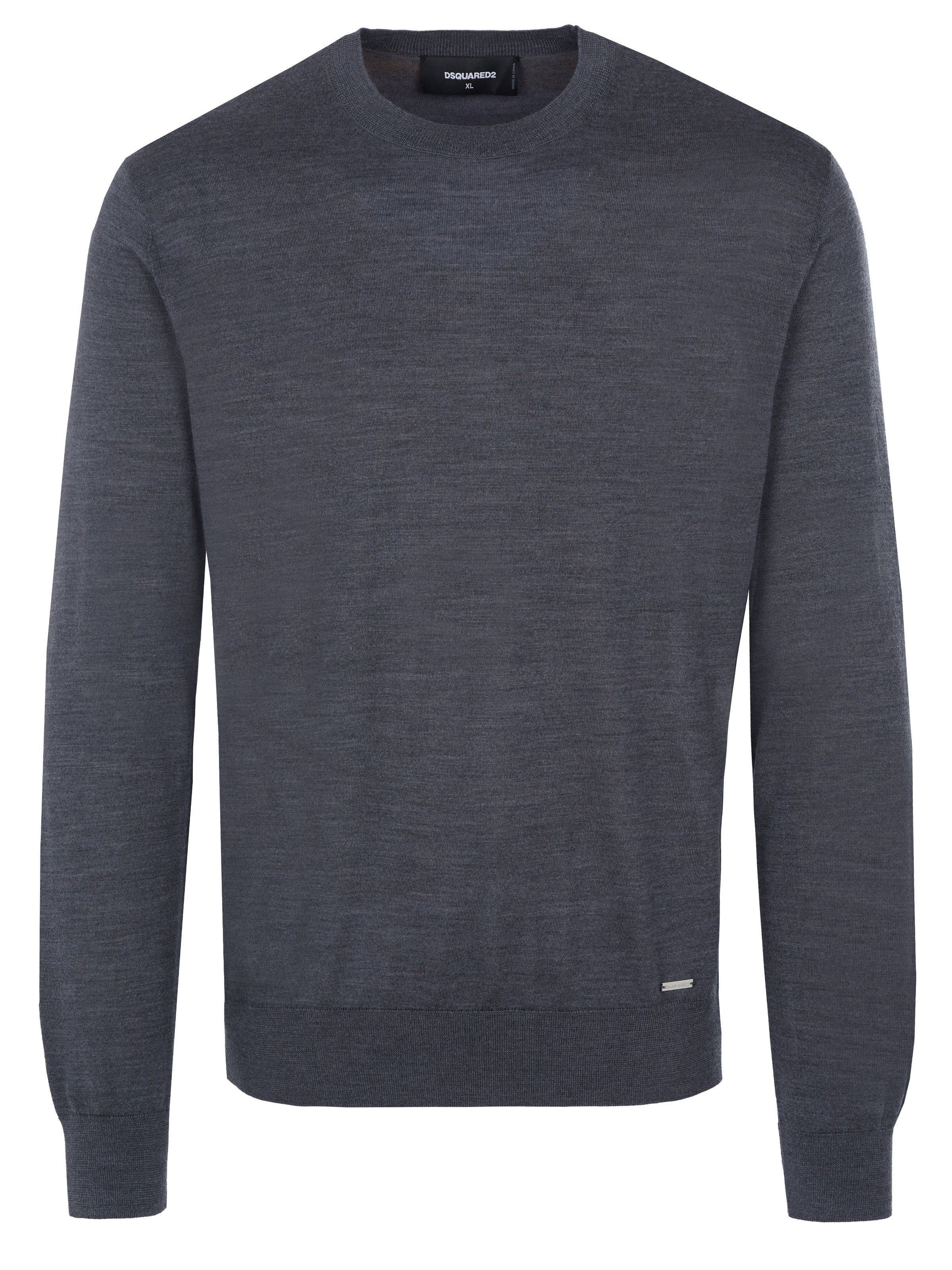 Dsquared2 Strickpullover Dsquared2 Pullover grau