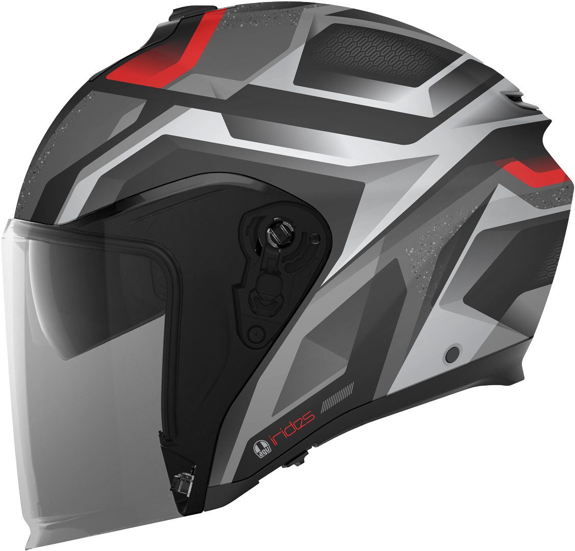 AGV Motorradhelm Irides Zurigo Jethelm, Vorbereitet Für Kommunikationssystem,integriertes Sonnenvisier