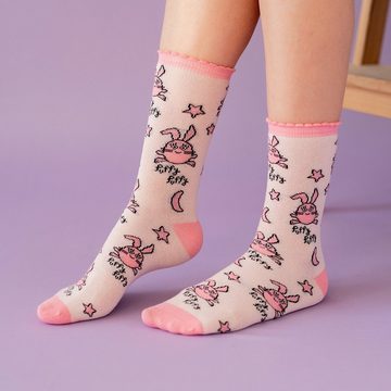 MILK&MOO Socken Milk&Moo Buzzy Bee and Chancin 4 Paar Socken für Mutter (1-Paar)