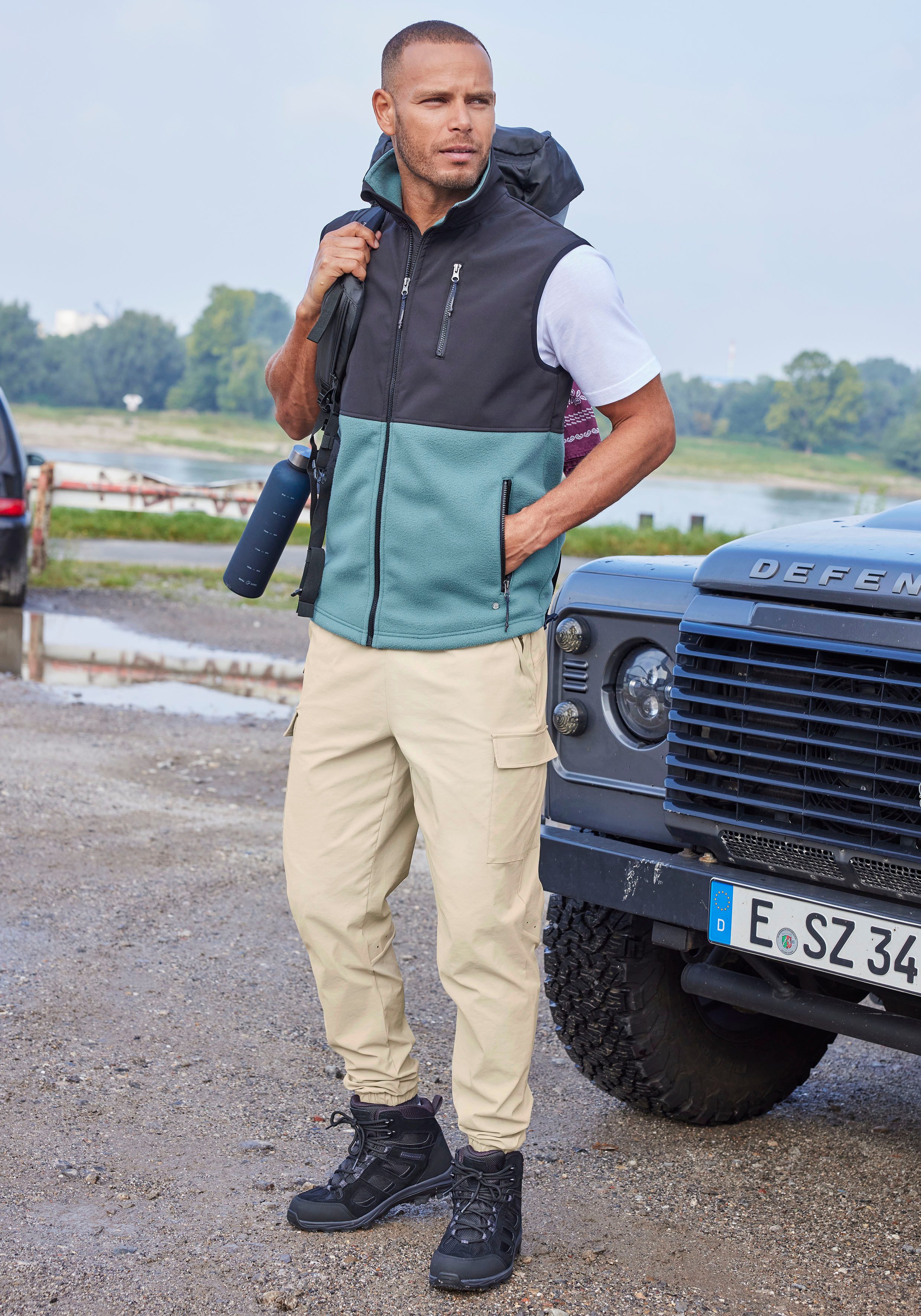 John Devin Jogger Pants Trekking-Outdoor-Hose mit Belüftung im Kniebereich