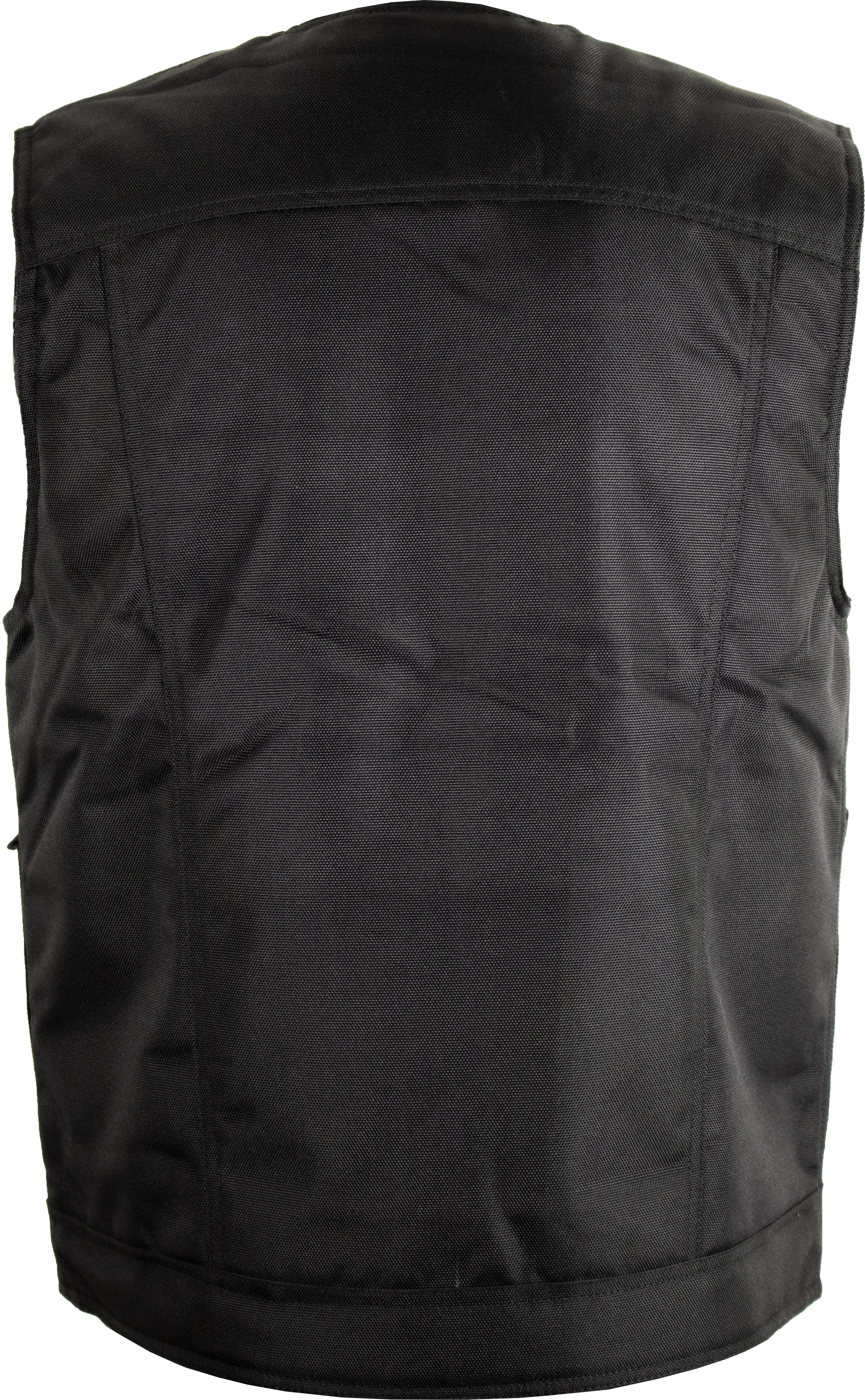 MDM Funktionsweste Herren Weste Schwarz Outdoor Utility viele Taschen winddicht